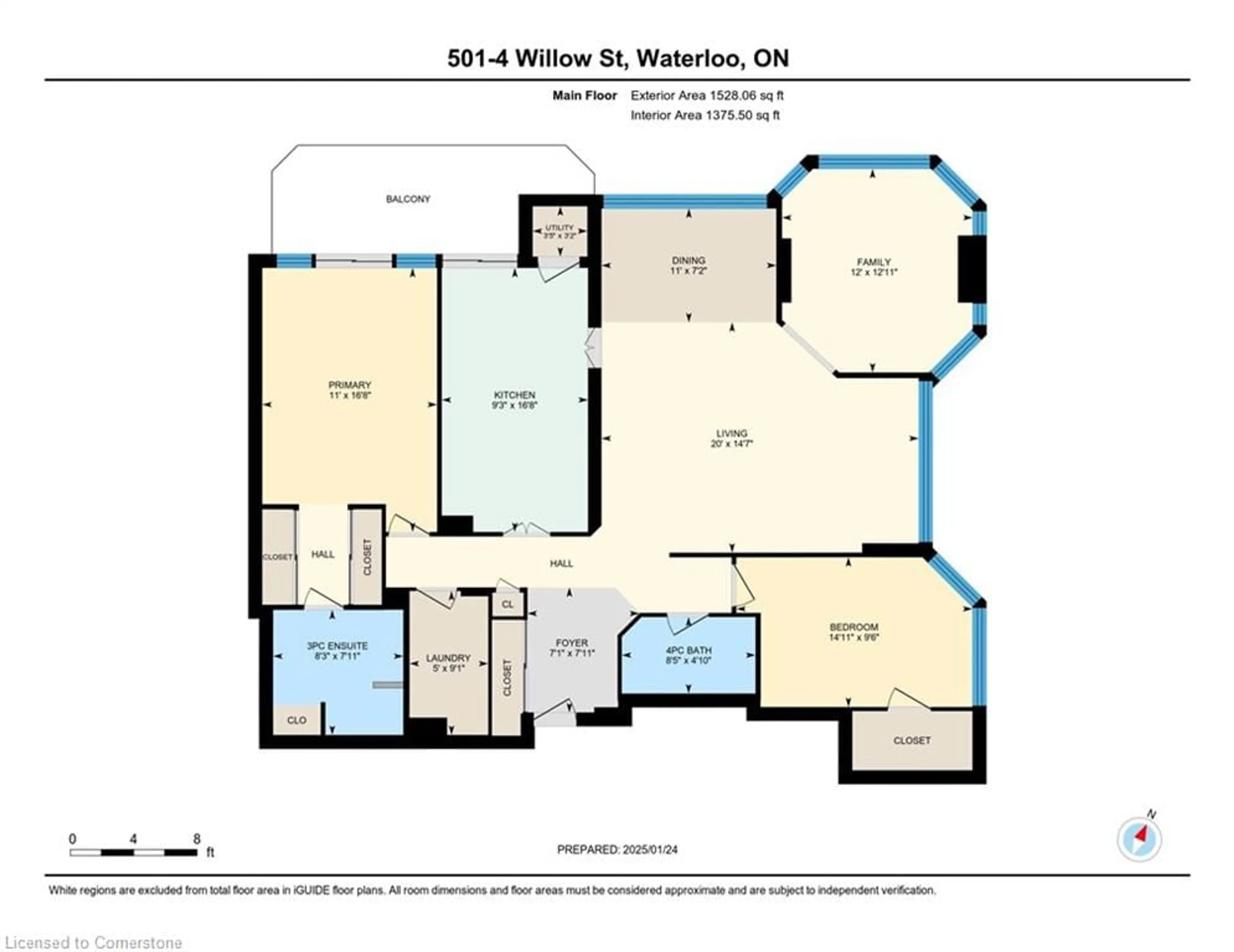 Floor plan for 4 Willow St #501, Waterloo Ontario N2J 4S2