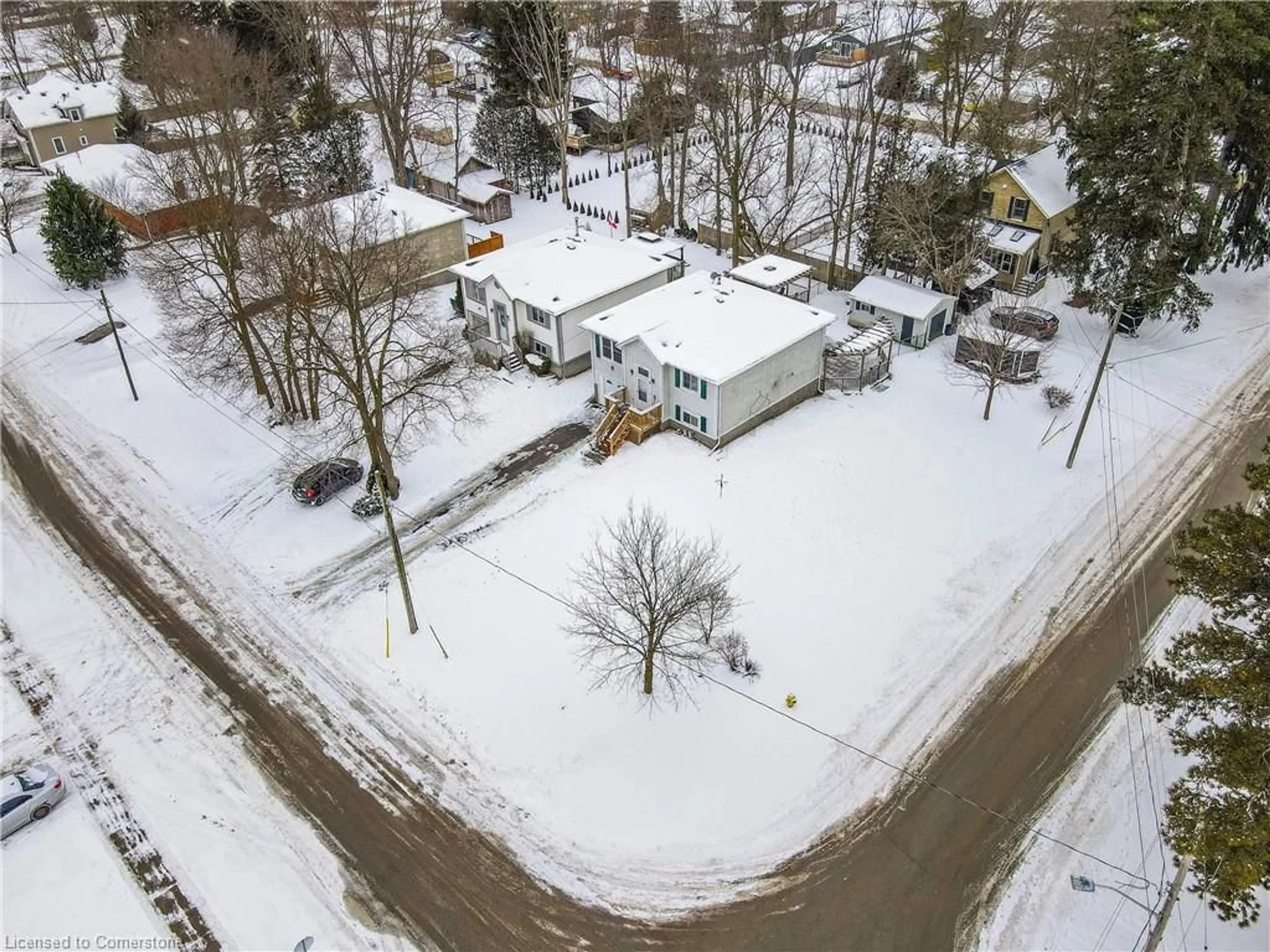 A pic from outside/outdoor area/front of a property/back of a property/a pic from drone, street for 56 Fennell St, Plattsville Ontario N0J 1S0