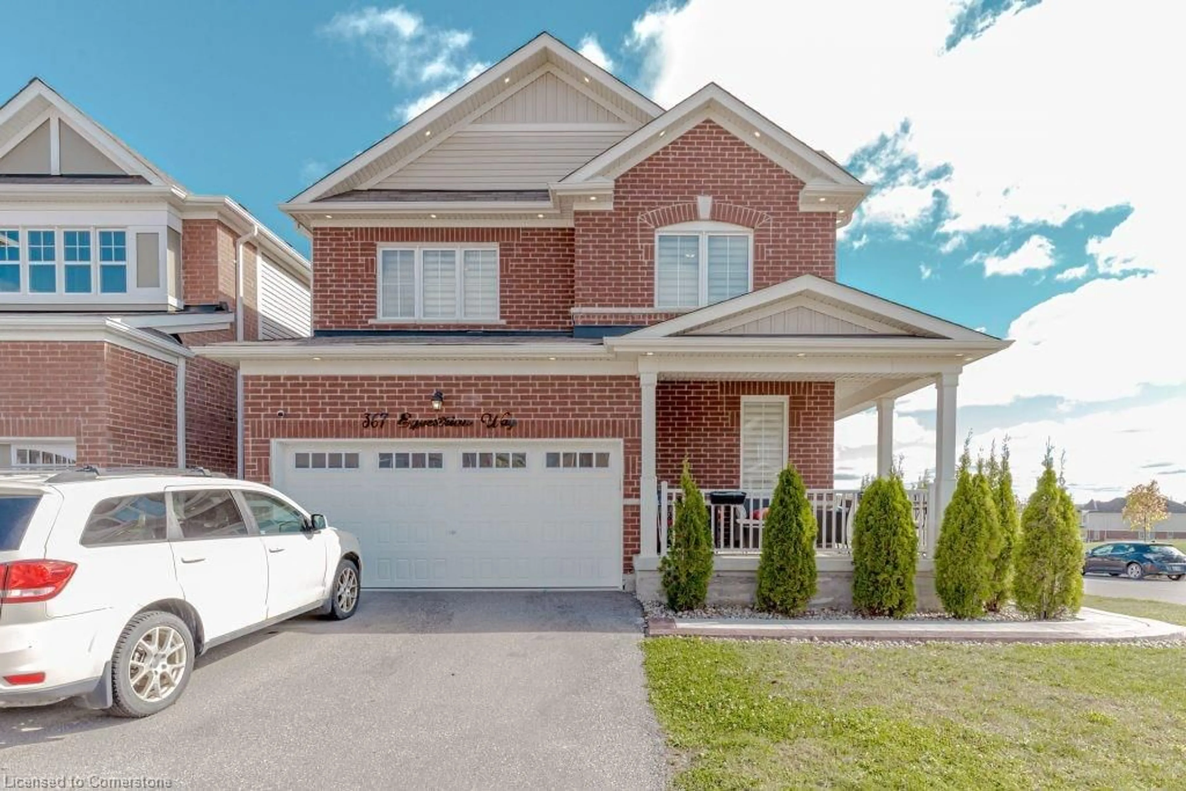 Home with brick exterior material, street for 367 Equestrian Way, Cambridge Ontario N3E 0C1