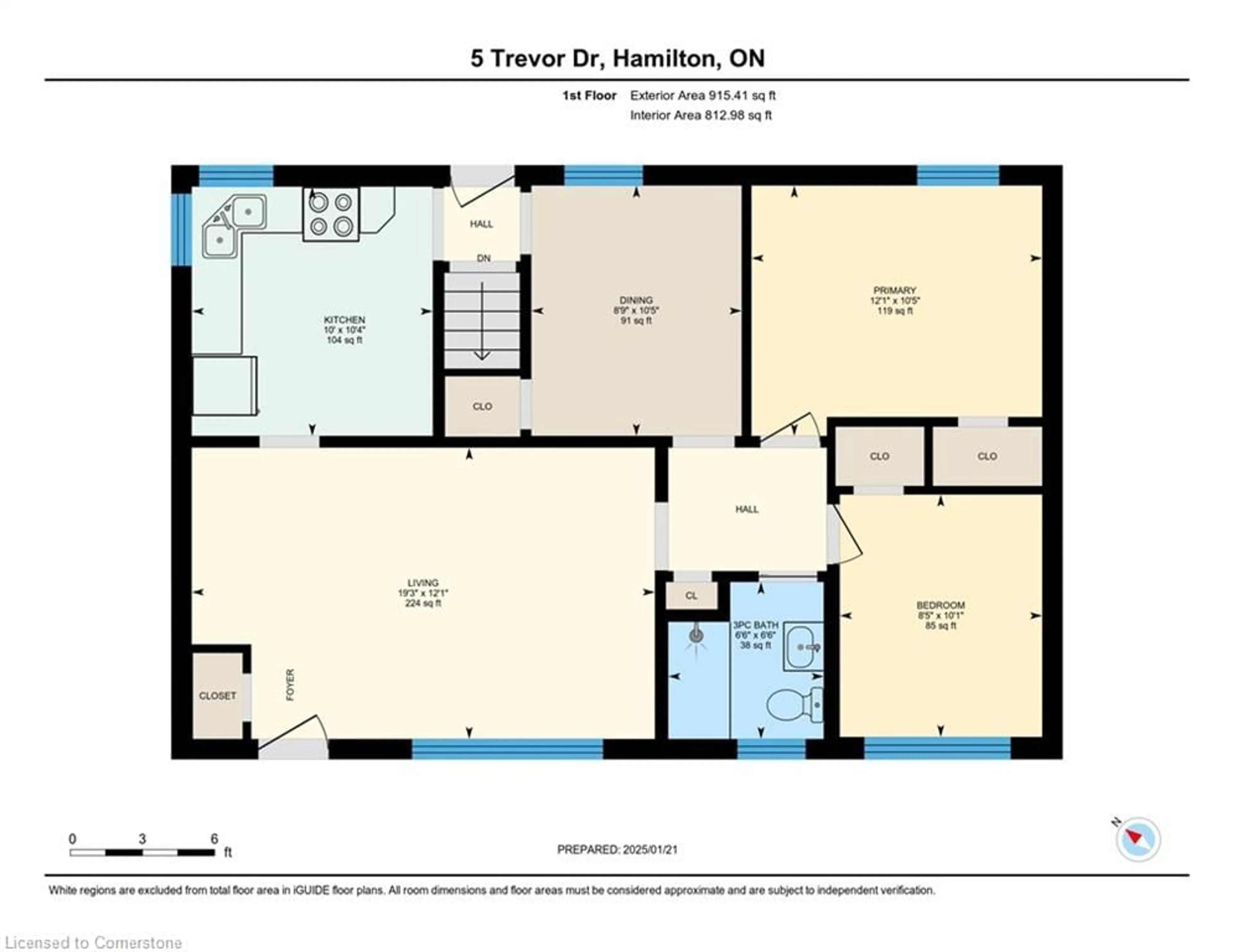 Floor plan for 5 Trevor Dr, Stoney Creek Ontario L8G 2P2