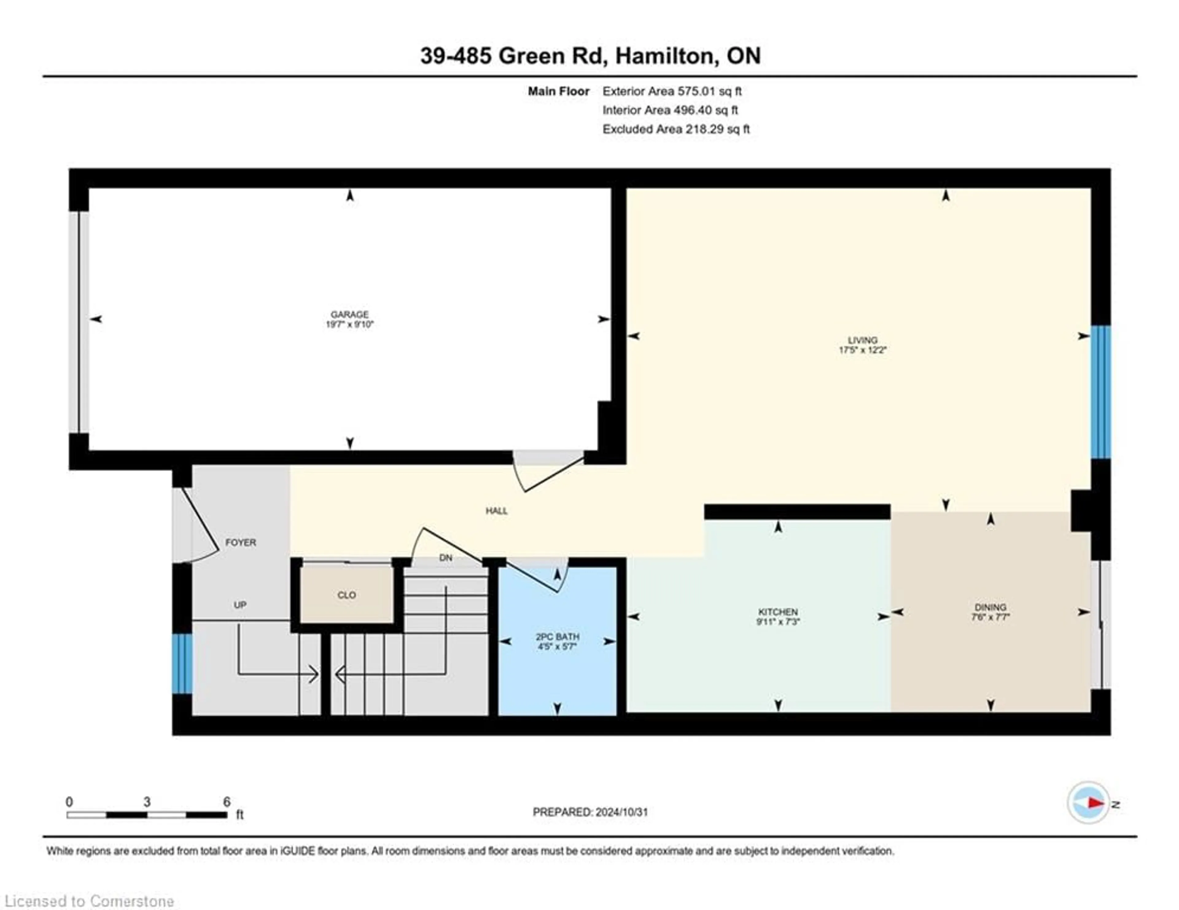 Floor plan for 485 Green Rd #39, Stoney Creek Ontario L8E 6A8