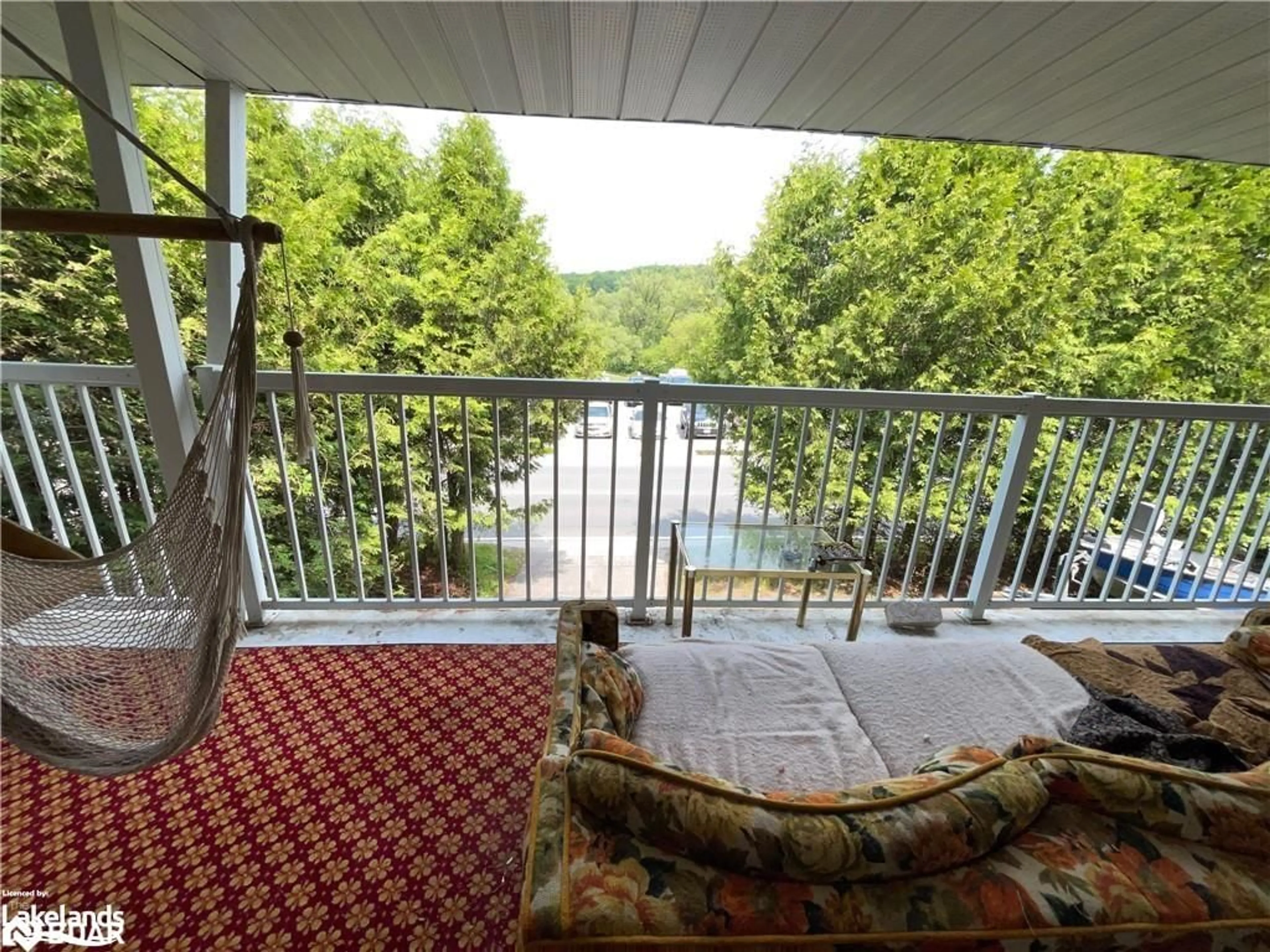 Balcony in the apartment, water/lake/river/ocean view for 46 York St, Haliburton Ontario K0M 1S0