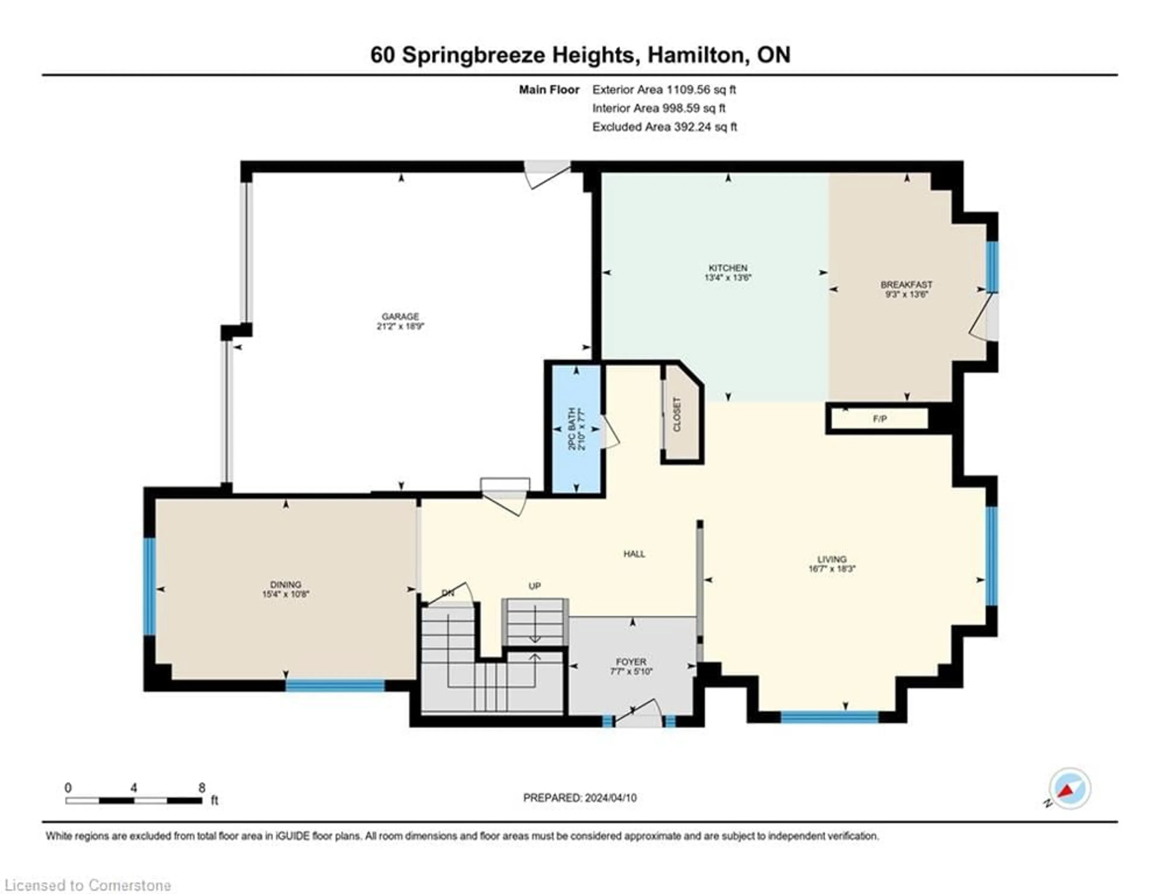 Floor plan for 60 Springbreeze Hts, Hamilton Ontario L8E 0B3