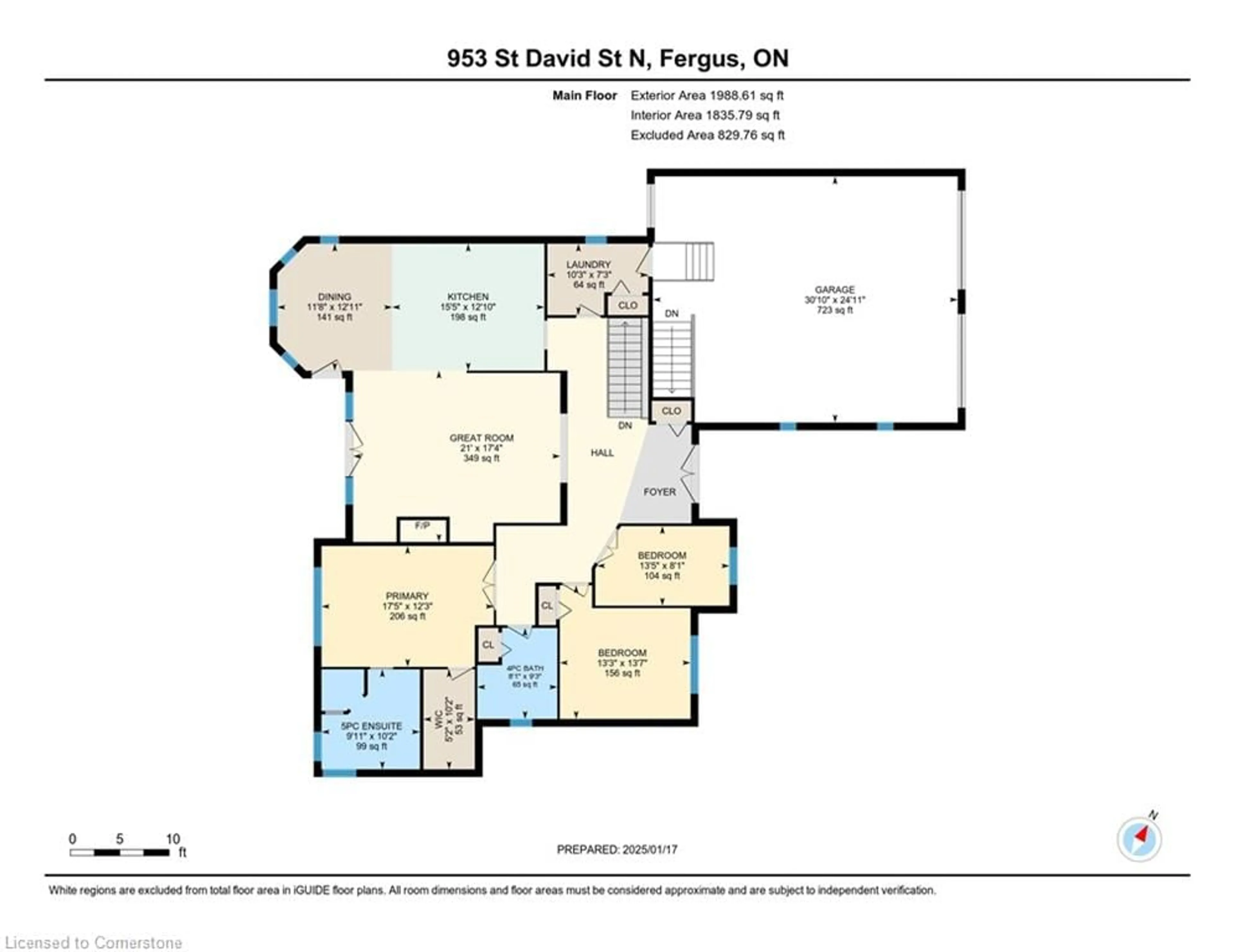 Floor plan for 953 St. David St, Fergus Ontario N1M 2W3