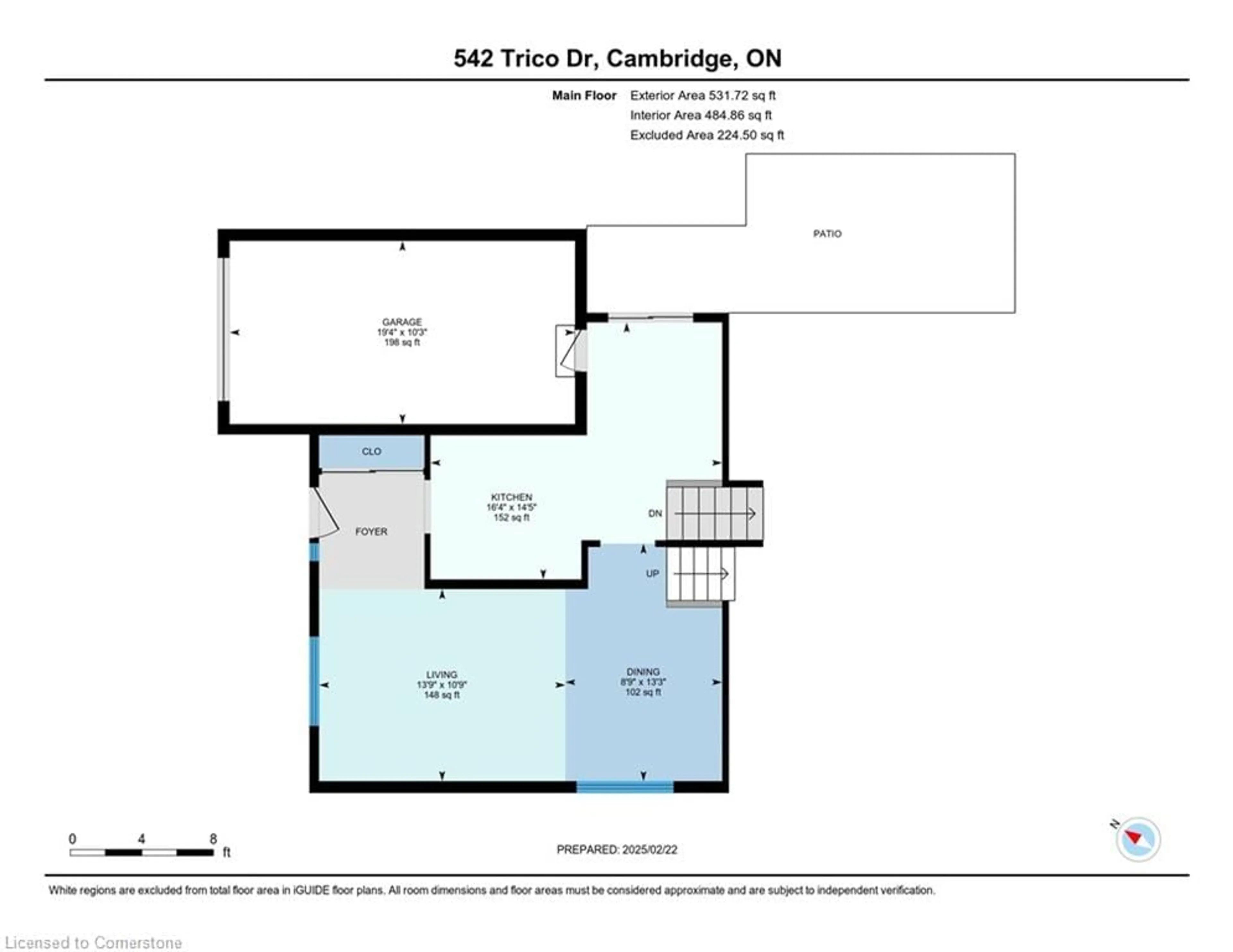 Floor plan for 542 Trico Dr, Cambridge Ontario N3H 5M7