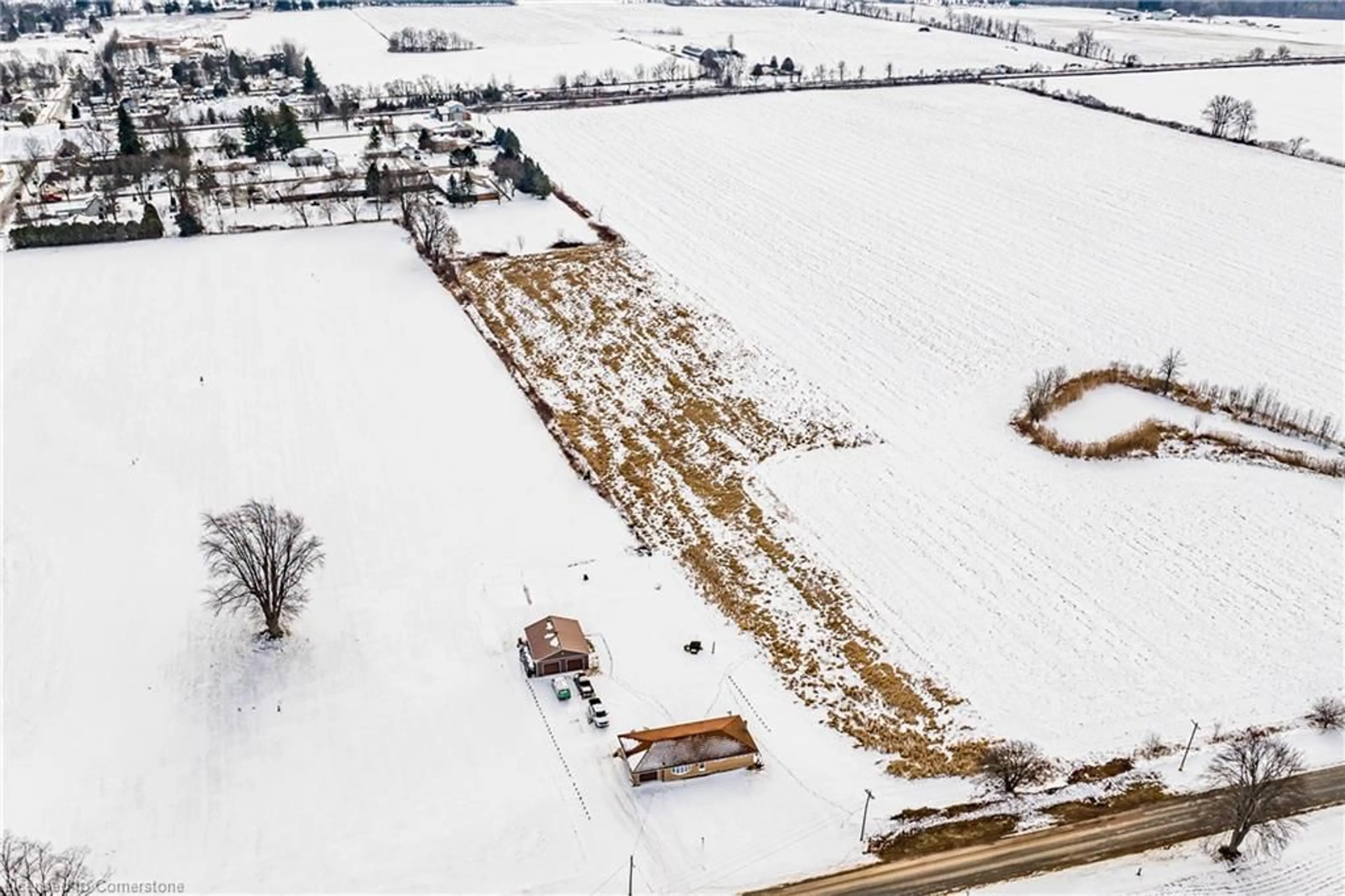 A pic from outside/outdoor area/front of a property/back of a property/a pic from drone, street for 707016 Township Road 2, Princeton Ontario N0J 1V0