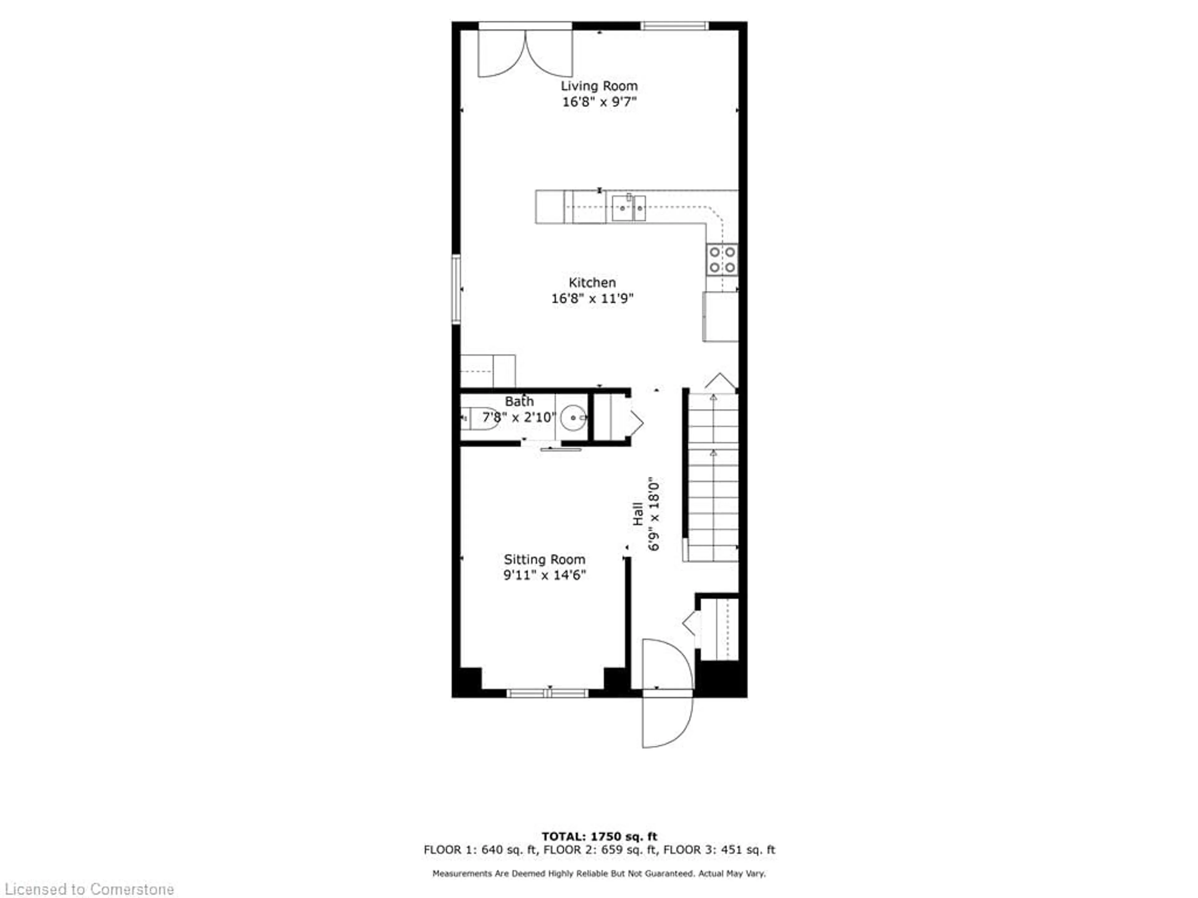 Floor plan for 557 Old Newbury Lane, Cambridge Ontario N2H 5M4