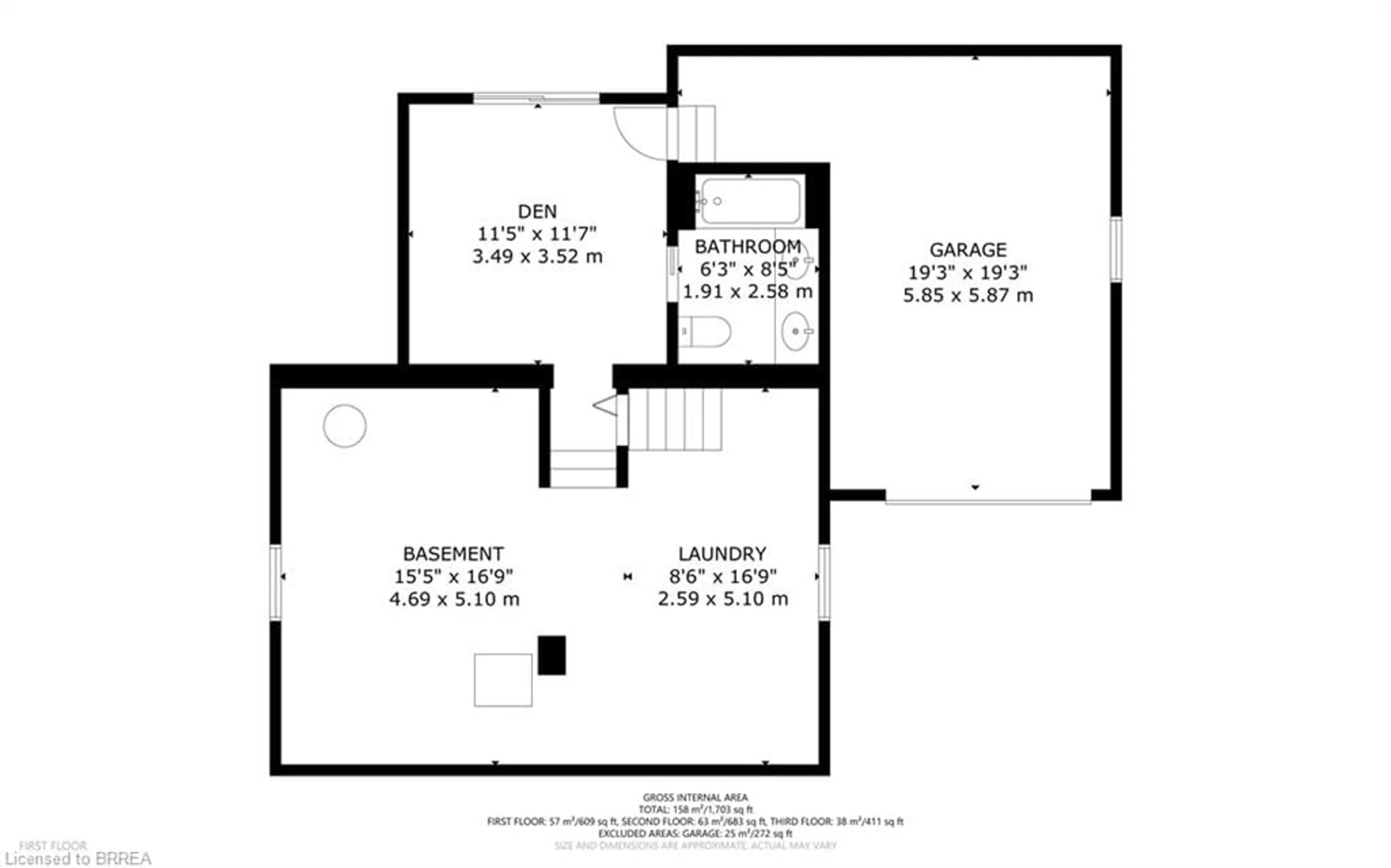 Floor plan for 534 Mount Pleasant Rd, Brantford Ontario N3T 5L5