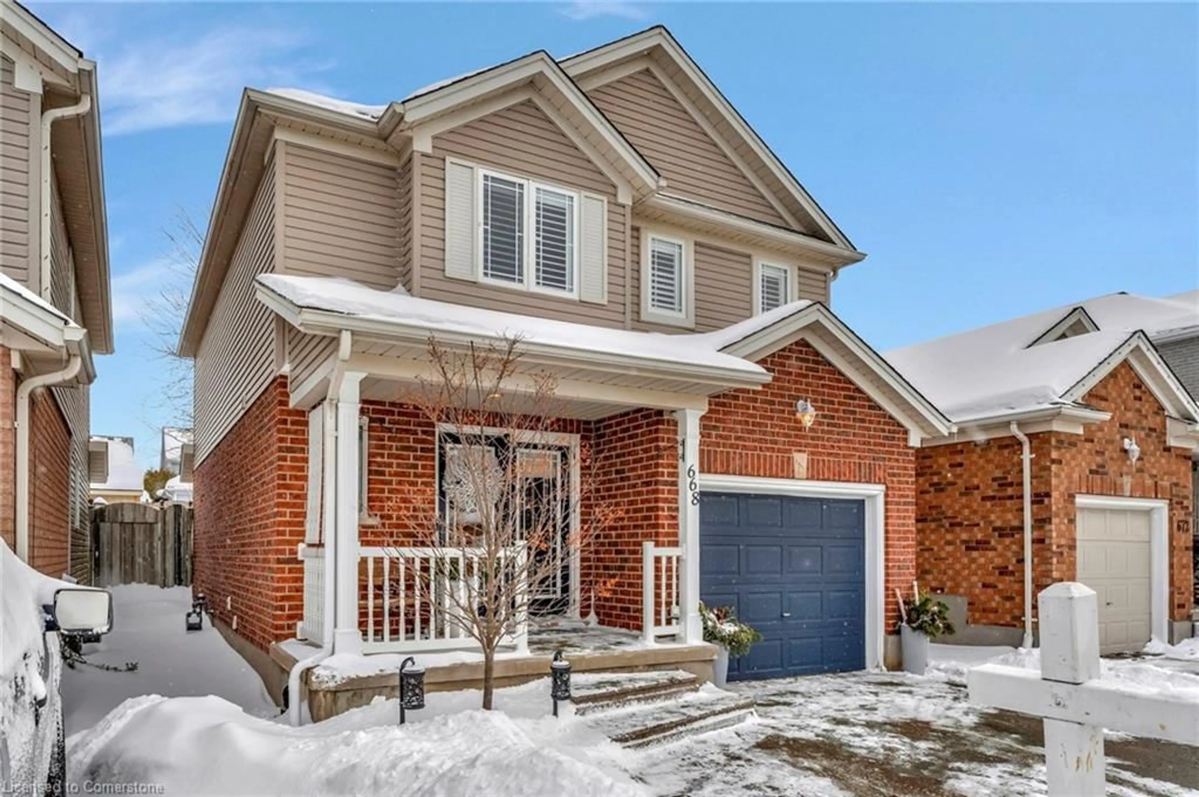 Home with brick exterior material, street for 668 Karlsfeld Rd, Waterloo Ontario N2T 2V3