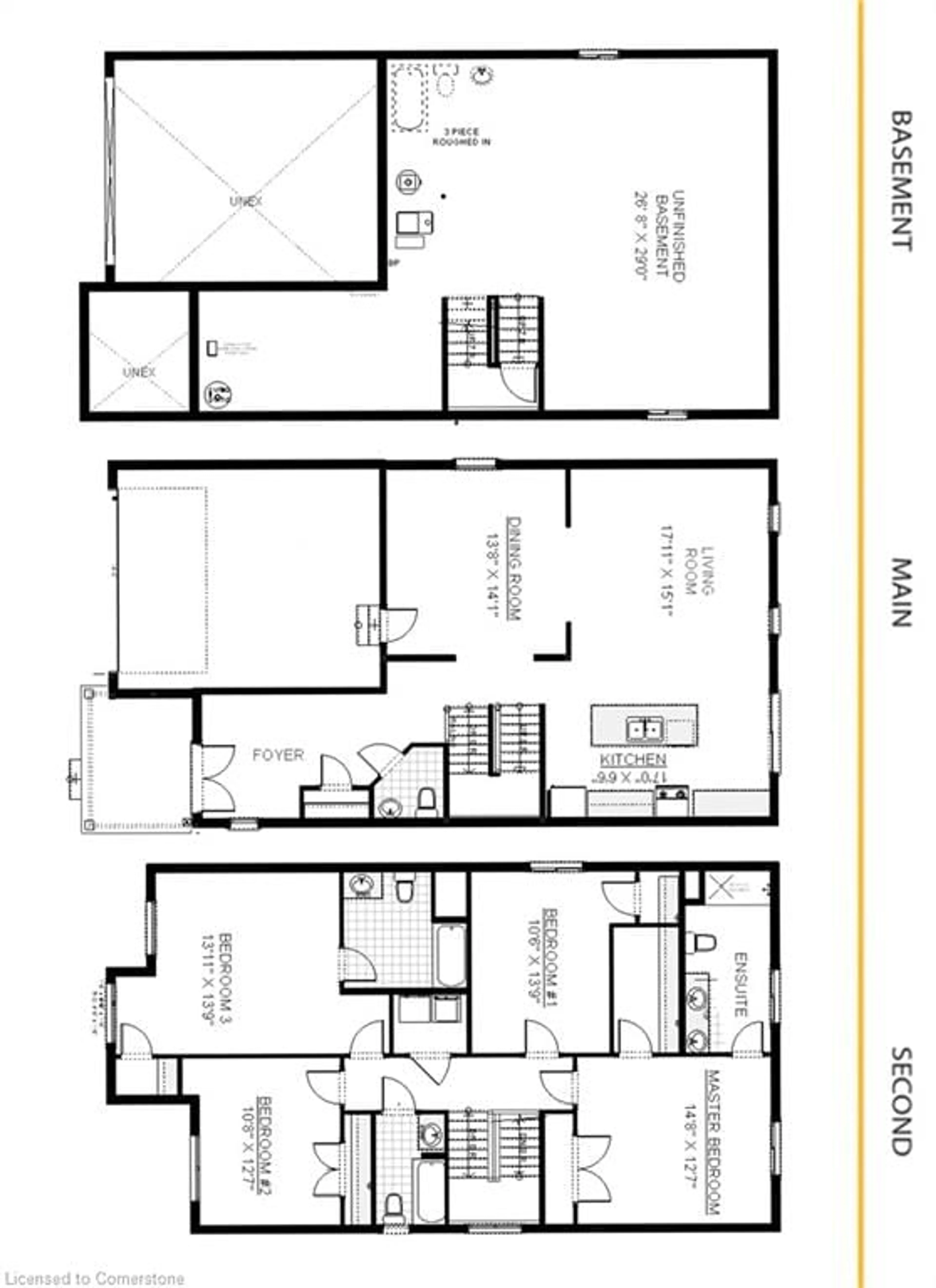 Floor plan for 196 Benninger Dr, Kitchener Ontario N2E 0E9