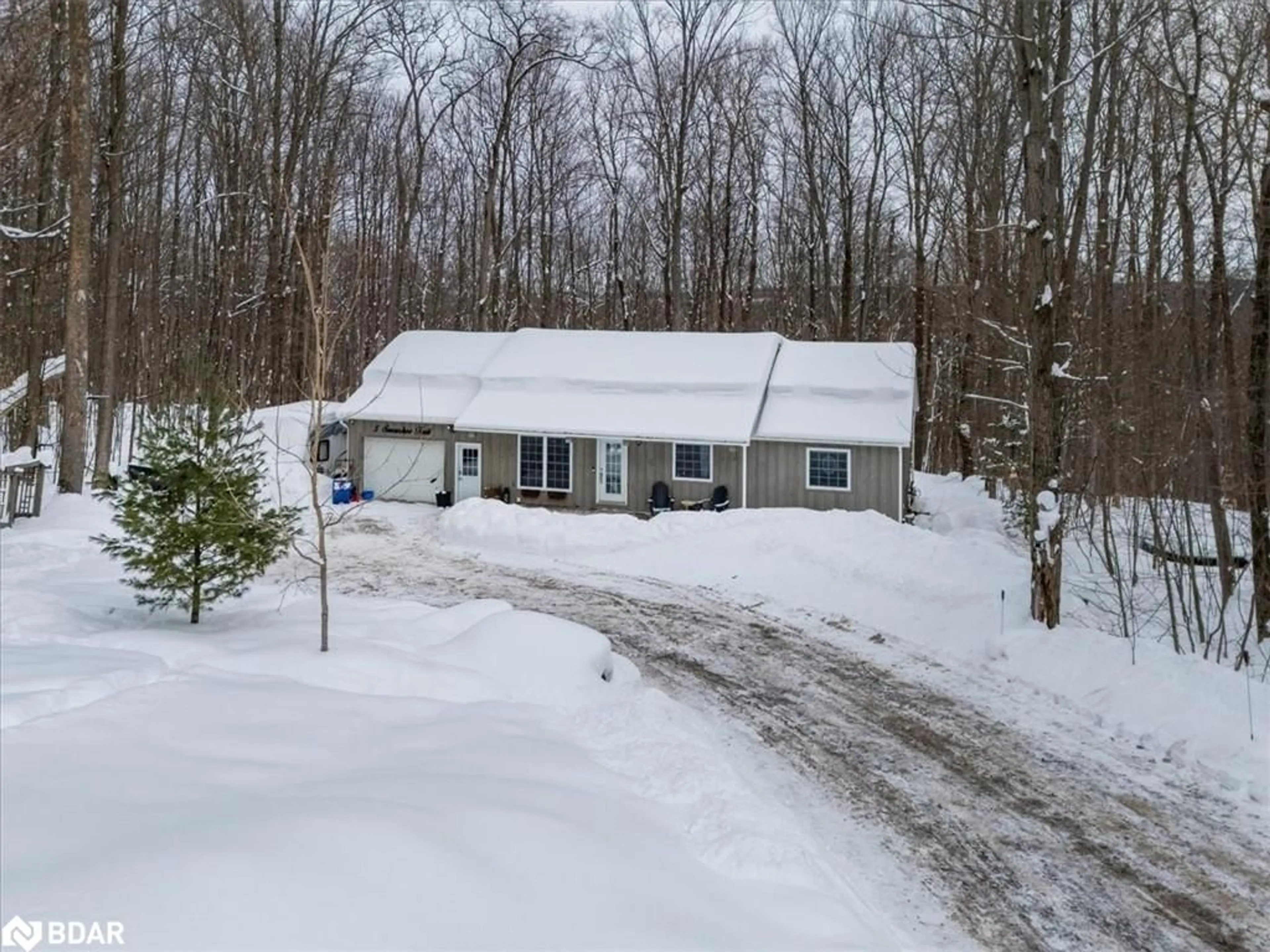 A pic from outside/outdoor area/front of a property/back of a property/a pic from drone, street for 5 Snowshoe Trail, Moonstone Ontario L0K 1N0