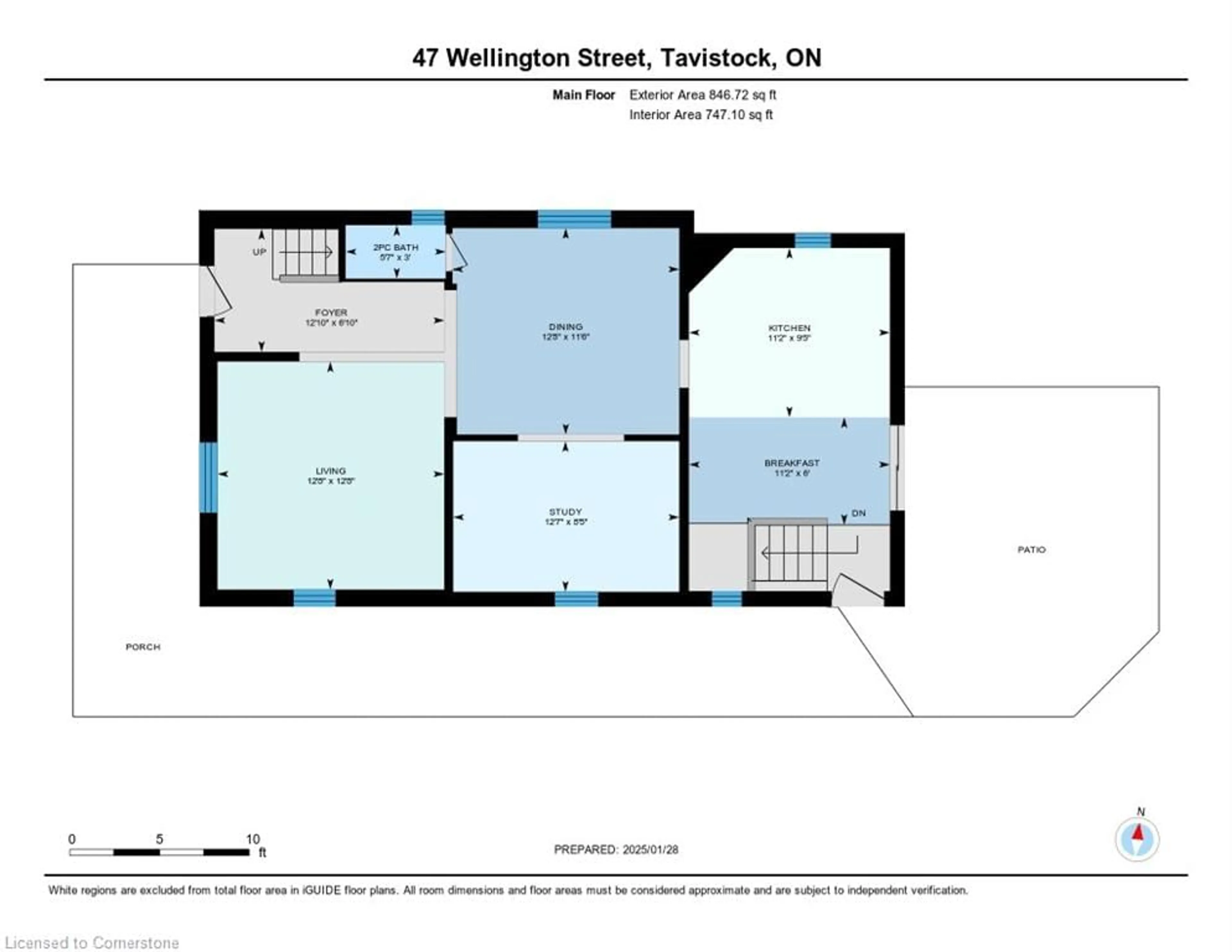 Floor plan for 47 Wellington St, Tavistock Ontario N0B 2R0