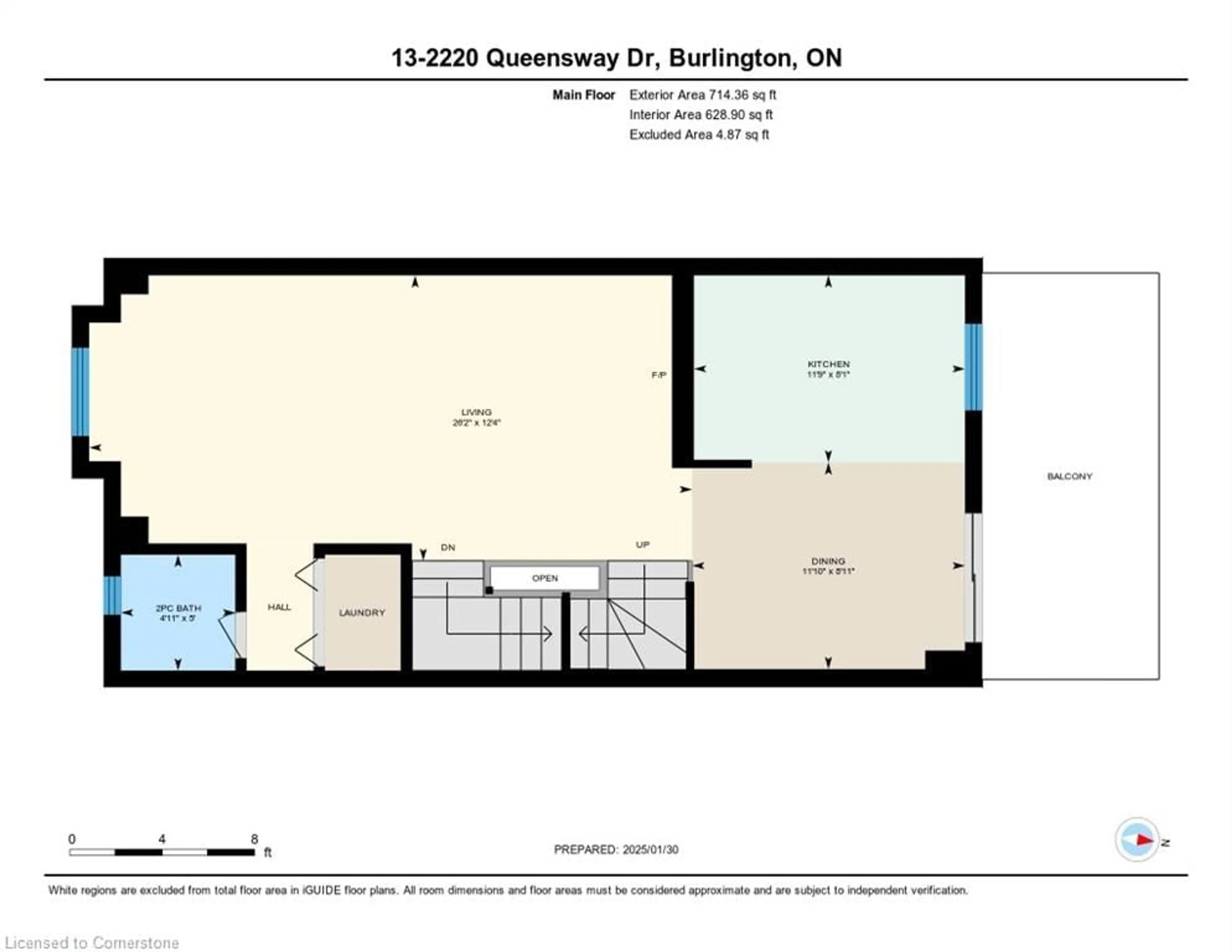 Floor plan for 2220 Queensway Dr #13, Burlington Ontario L7R 0E7