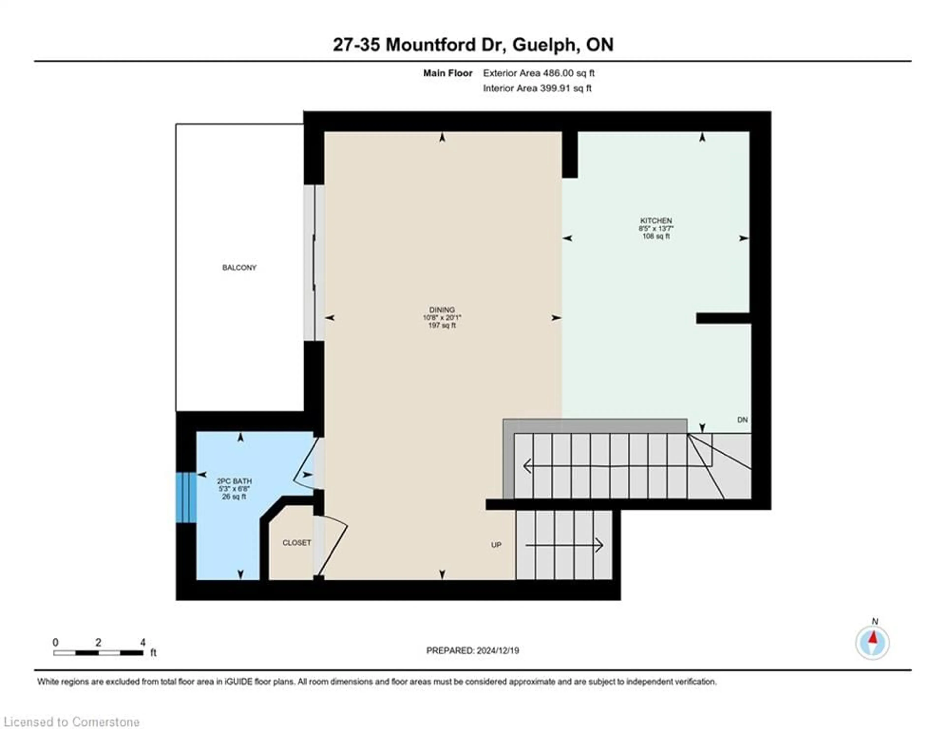 Floor plan for 35 Mountford Dr #27, Guelph Ontario N1E 0G6