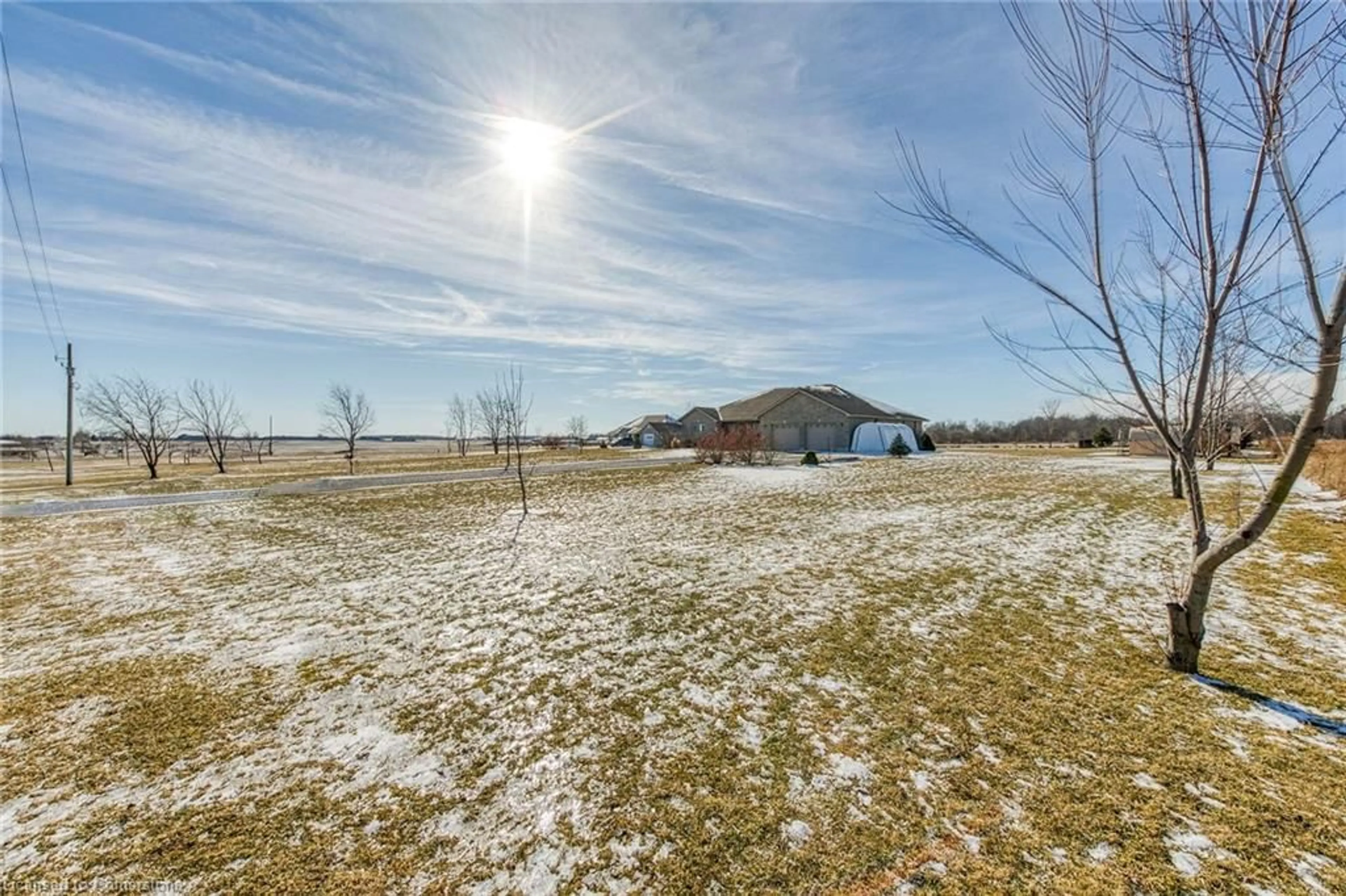 A pic from outside/outdoor area/front of a property/back of a property/a pic from drone, water/lake/river/ocean view for 1950 Cheapside Rd, Hagersville Ontario N0A 1H0