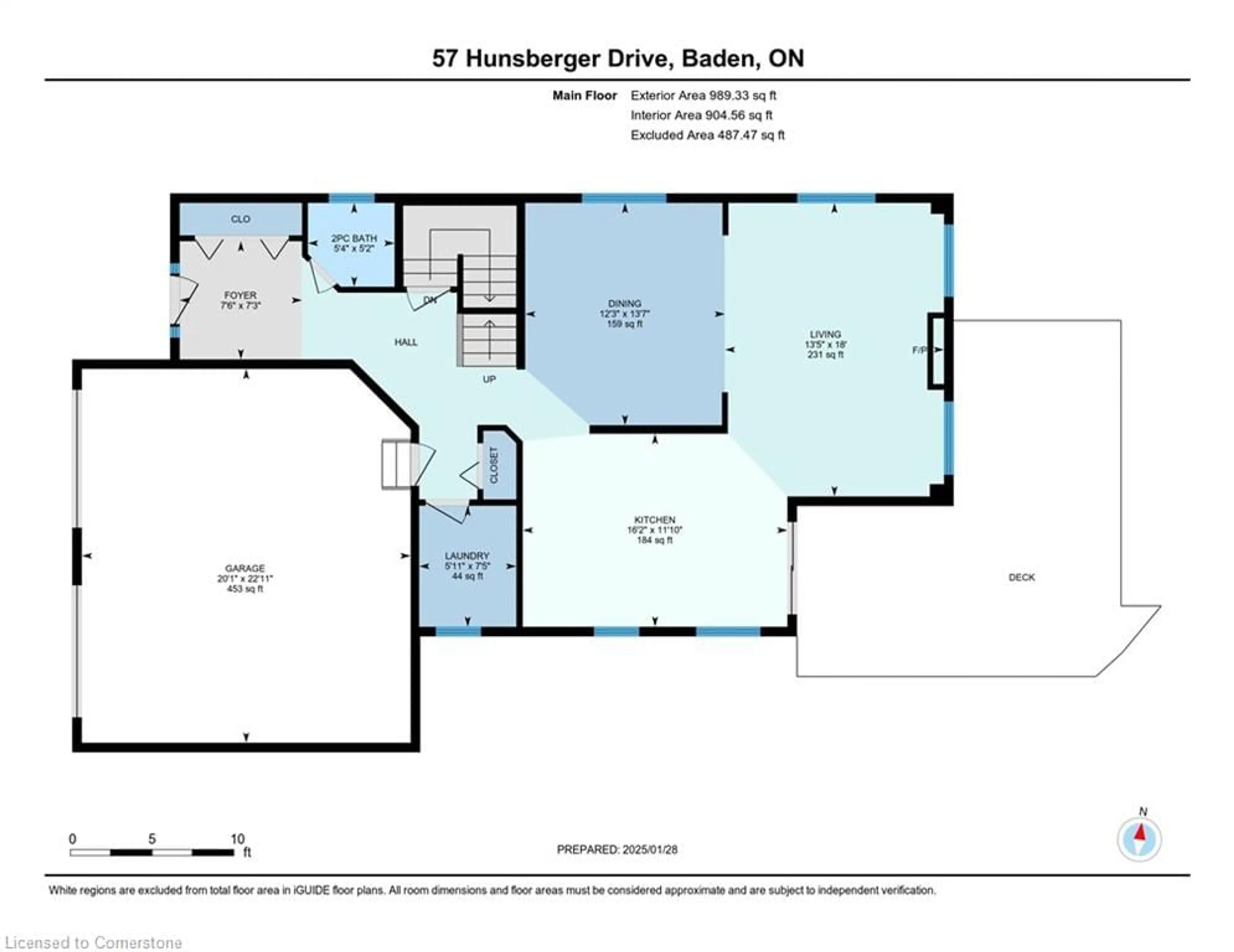 Floor plan for 57 Hunsberger Dr, Baden Ontario N3A 4S5