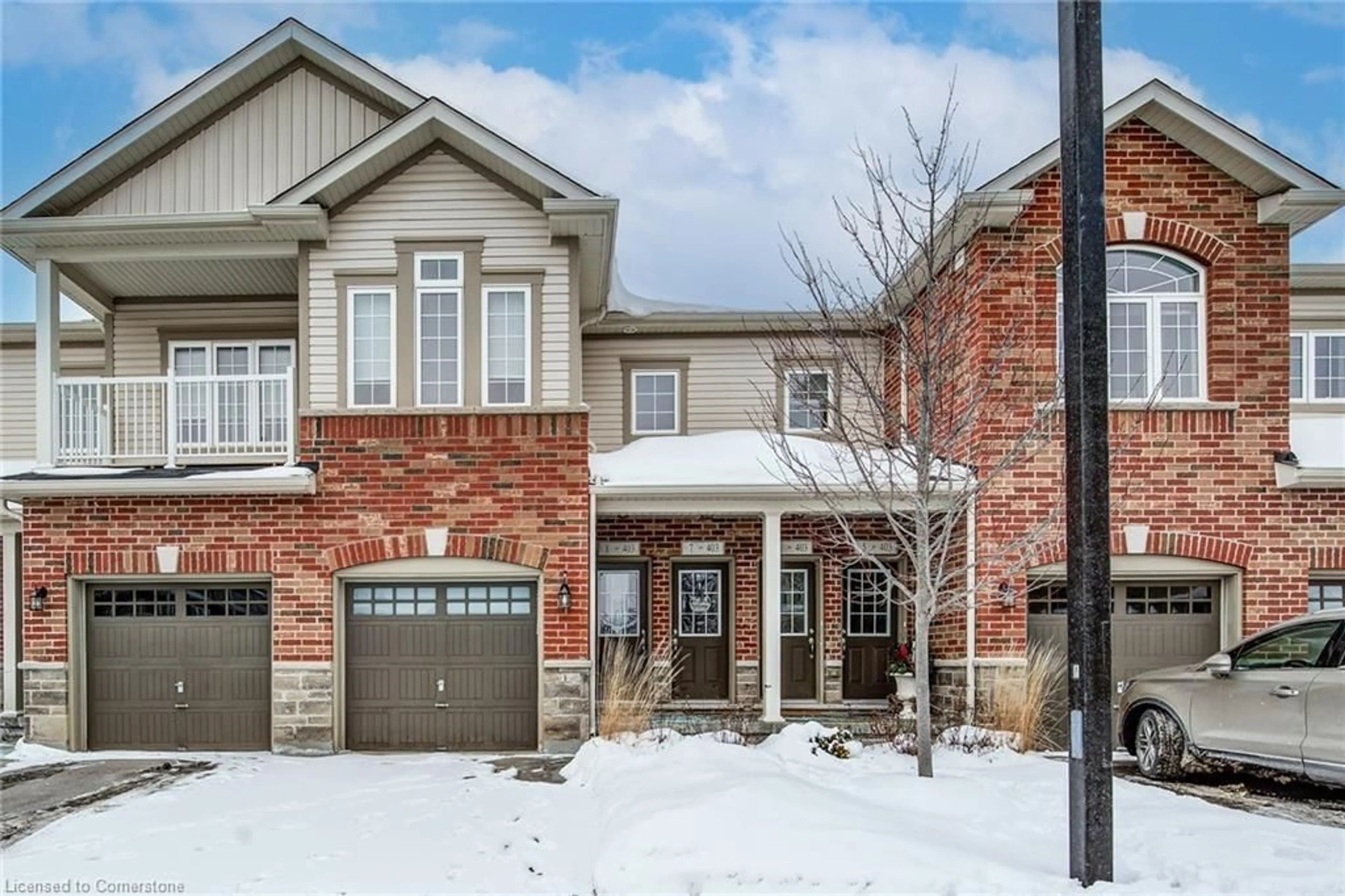 Home with brick exterior material, street for 403 Westwood Dr #7, Kitchener Ontario N2M 0B5