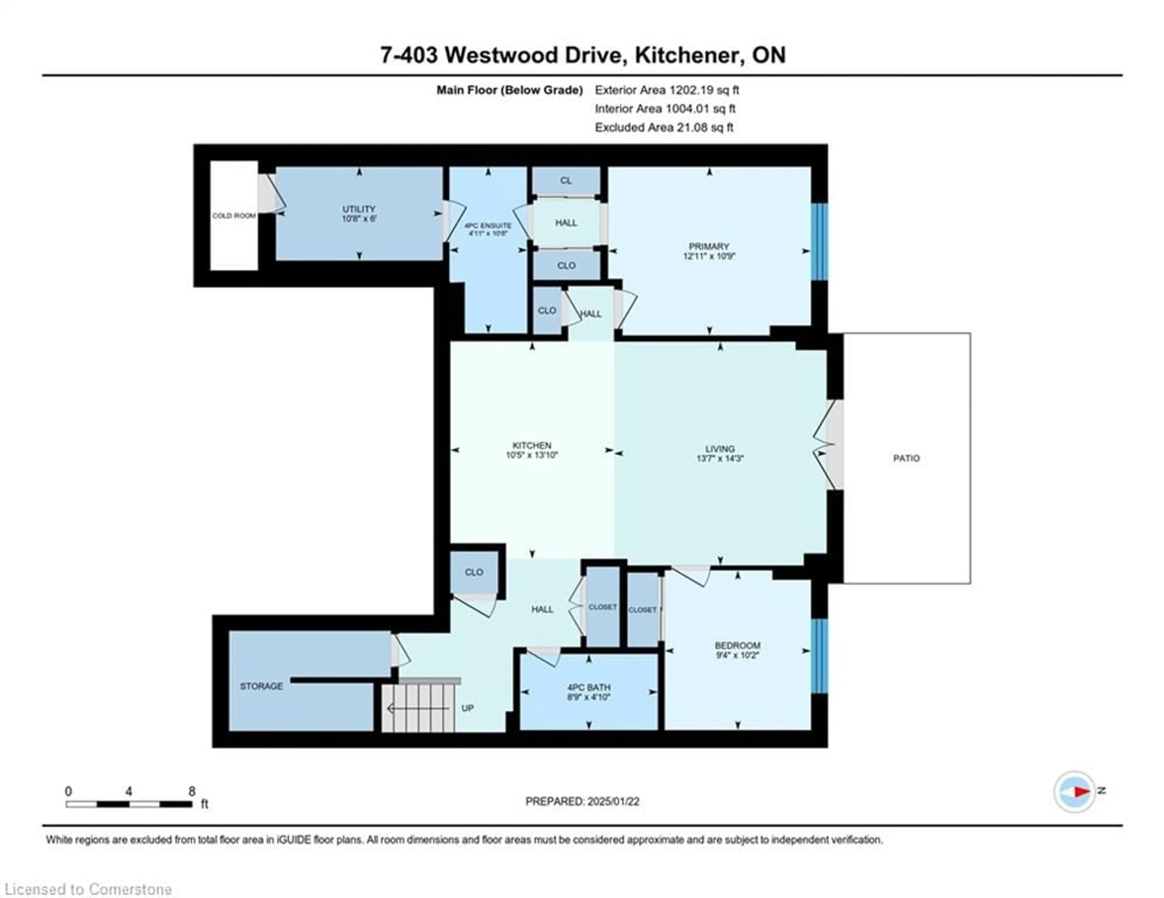 Floor plan for 403 Westwood Dr #7, Kitchener Ontario N2M 0B5