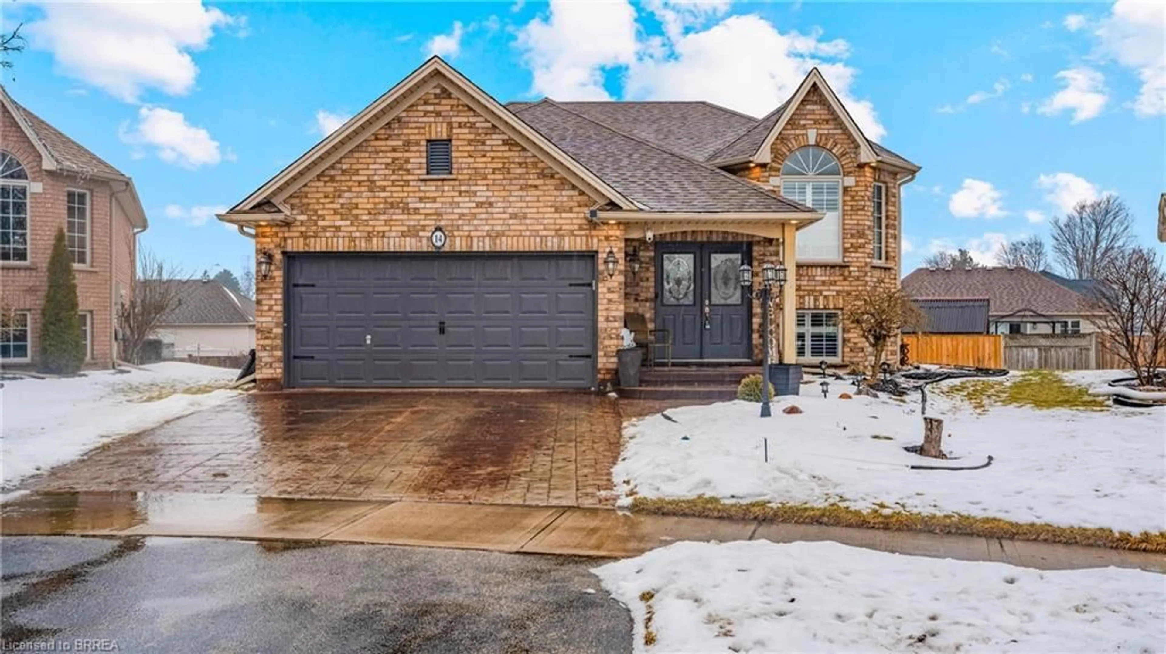 Home with brick exterior material, street for 14 Varley Cres, Brantford Ontario N3R 7Z3