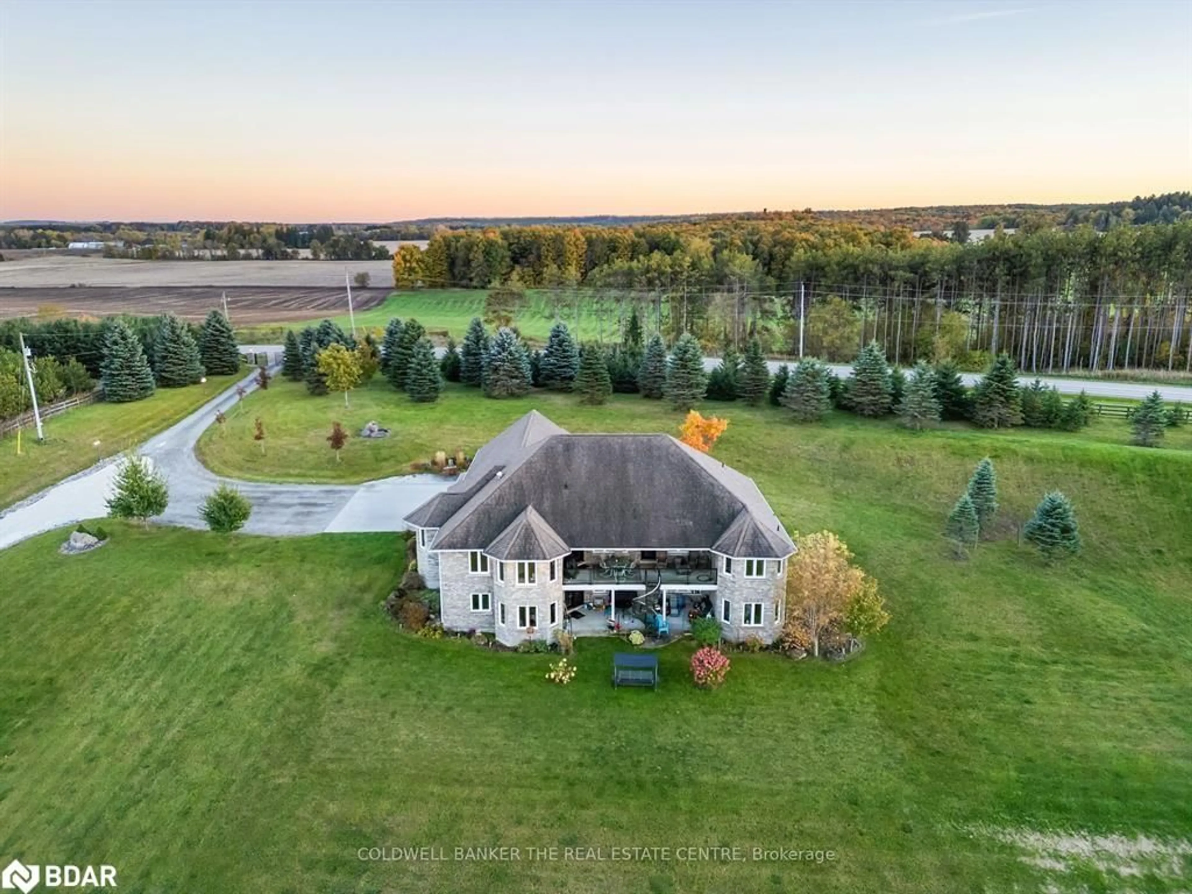 A pic from outside/outdoor area/front of a property/back of a property/a pic from drone, water/lake/river/ocean view for 708497 County Rd 21 Rd, Mulmur Ontario L0M 1M0