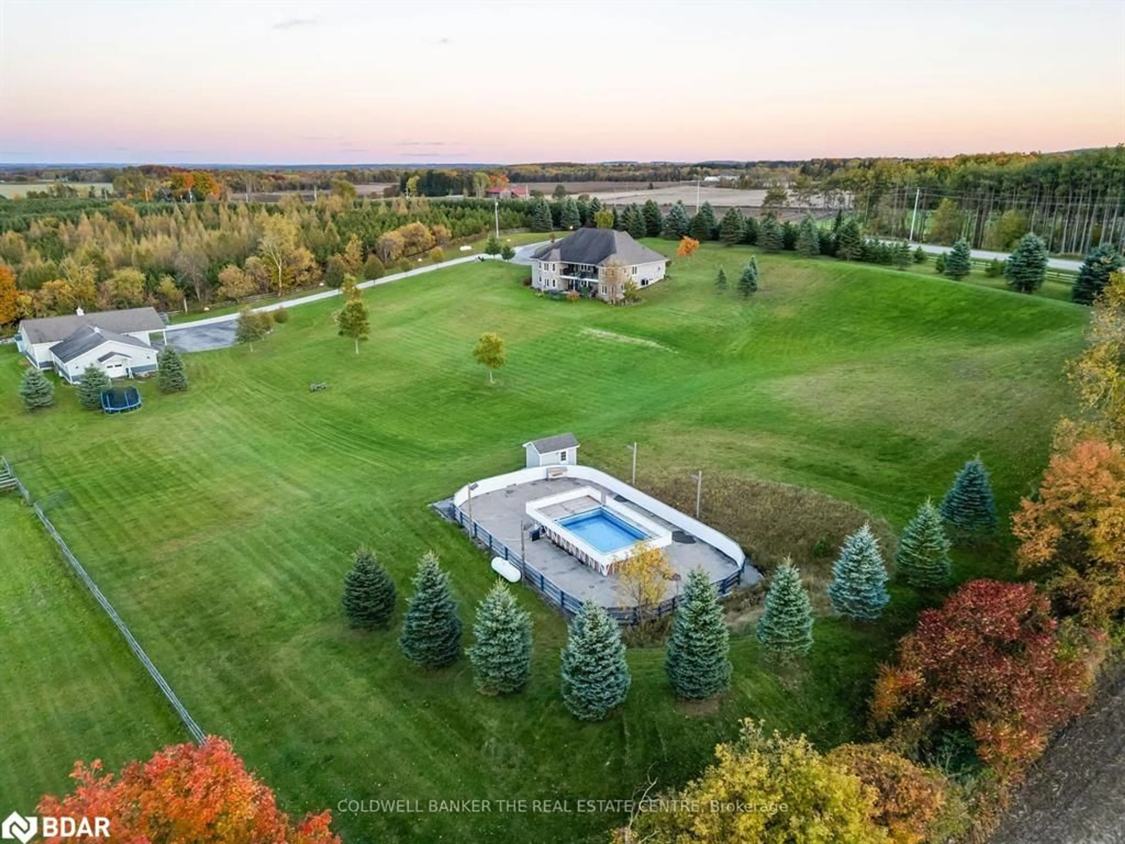 A pic from outside/outdoor area/front of a property/back of a property/a pic from drone, water/lake/river/ocean view for 708497 County Rd 21 Rd, Mulmur Ontario L0M 1M0