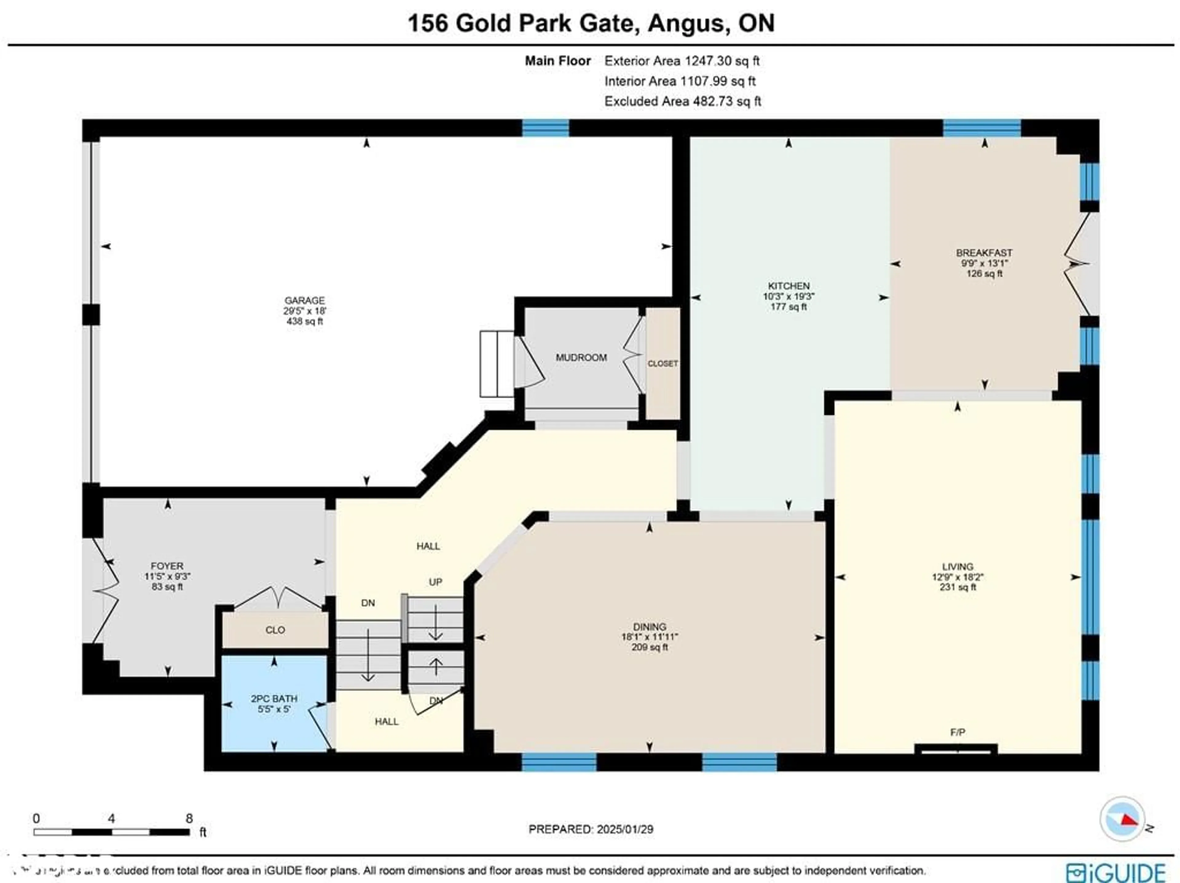 Floor plan for 156 Gold Park Gate, Angus Ontario L0M 1B4