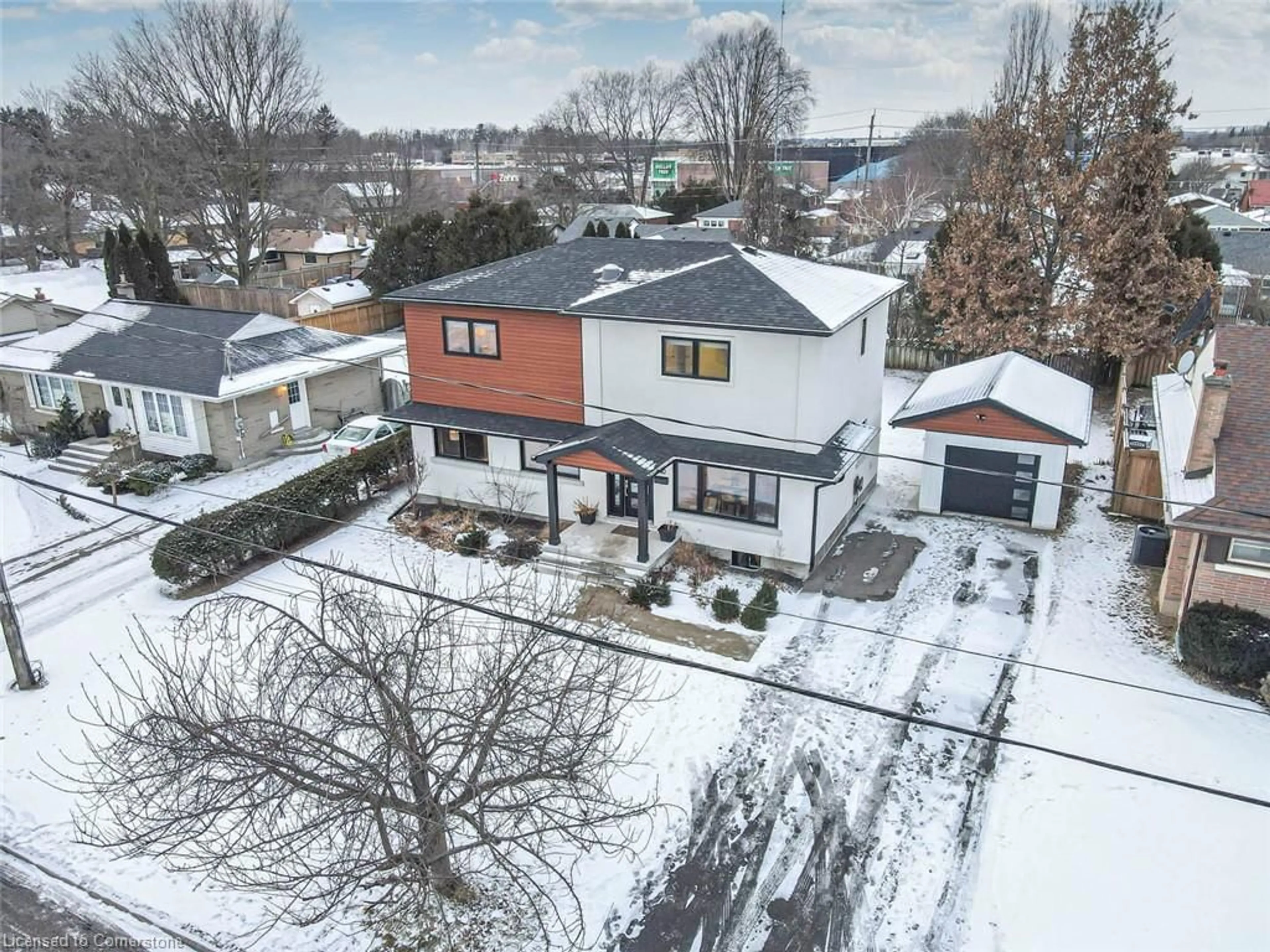 A pic from outside/outdoor area/front of a property/back of a property/a pic from drone, street for 40 Varadi Ave, Brantford Ontario N3R 3N3