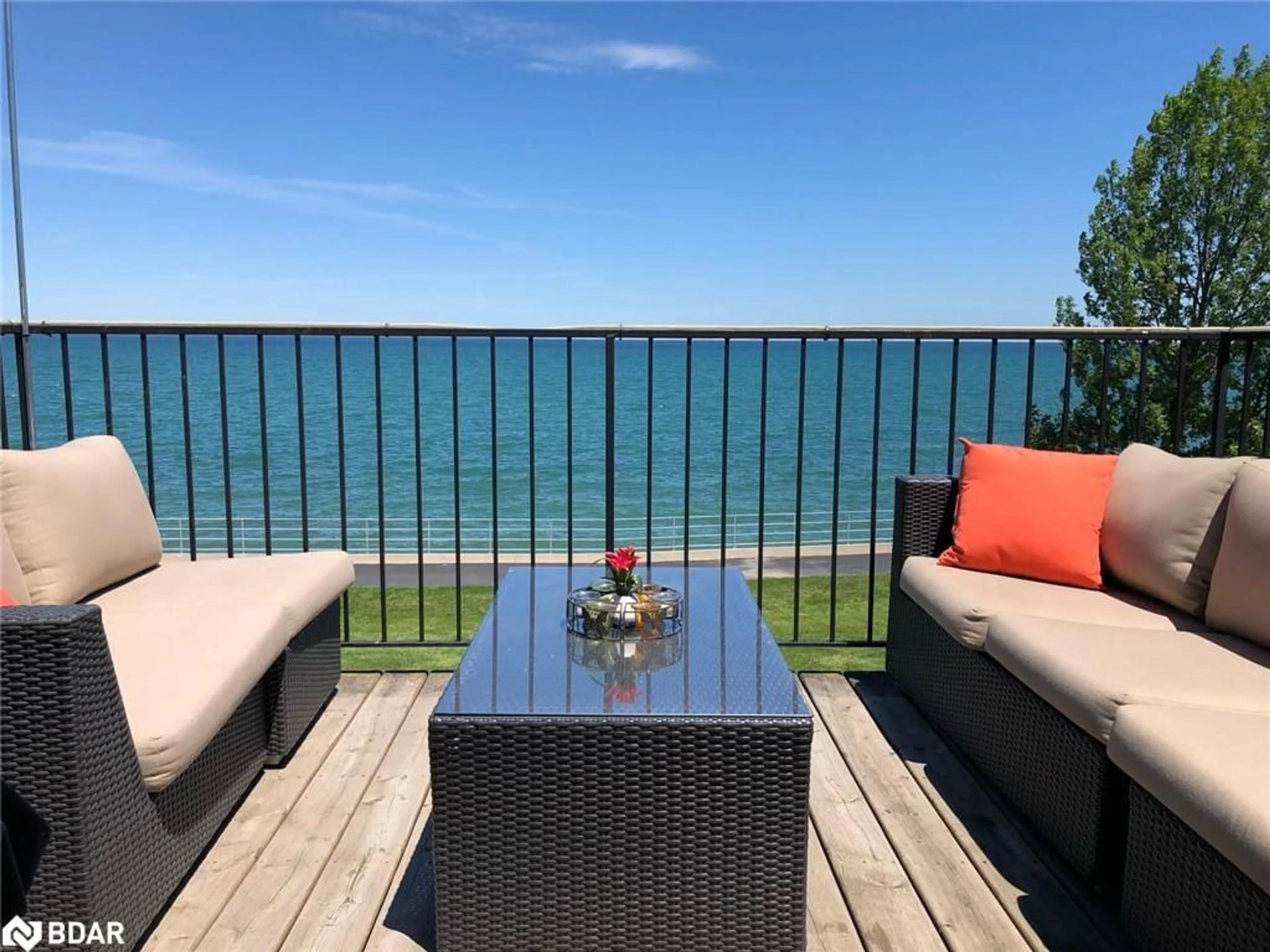 Balcony in the apartment, water/lake/river/ocean view for 515 North Service Rd #58, Stoney Creek Ontario L8E 5X6