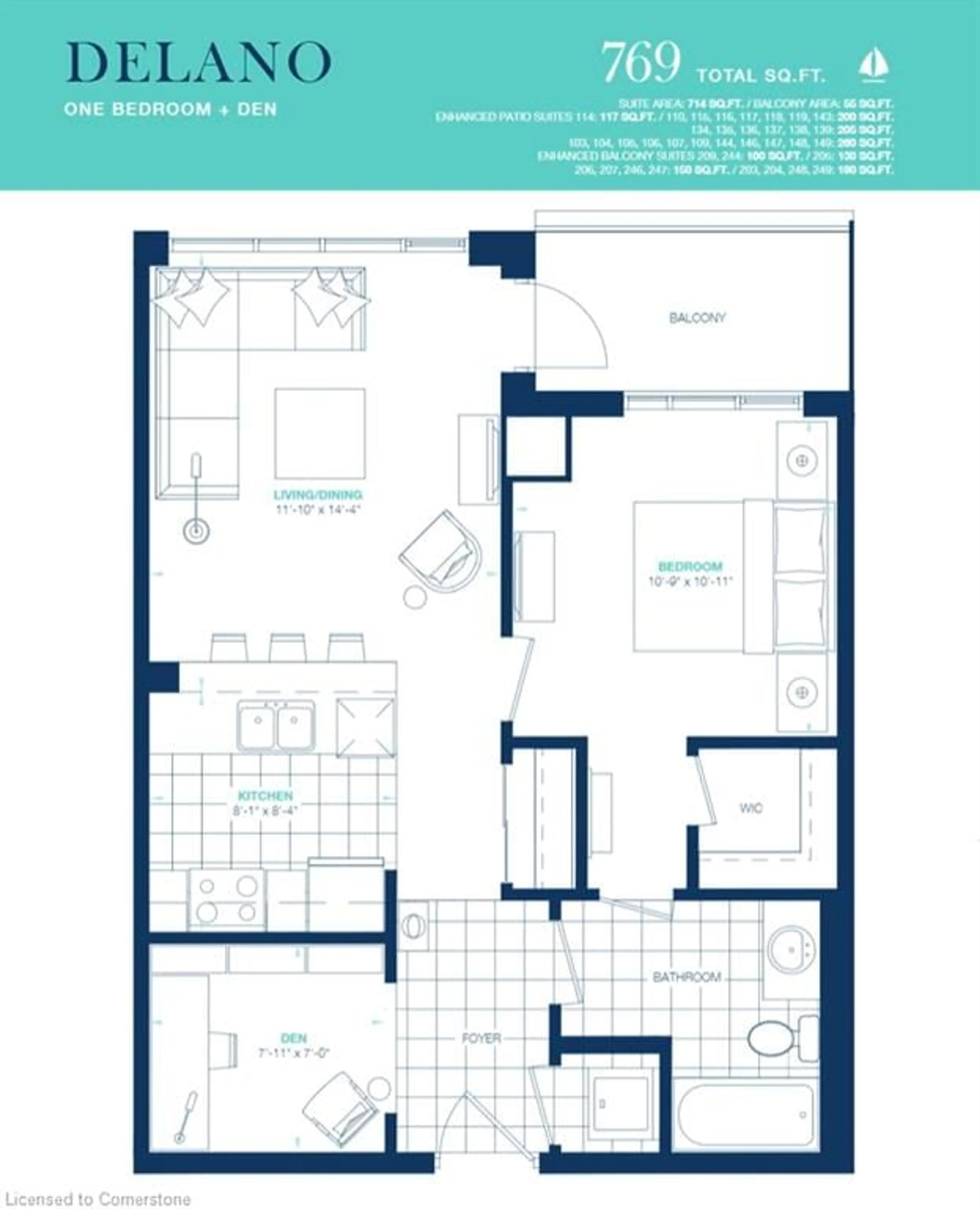 Floor plan for 16 Concord Pl #636, Grimsby Ontario L3M 0J1