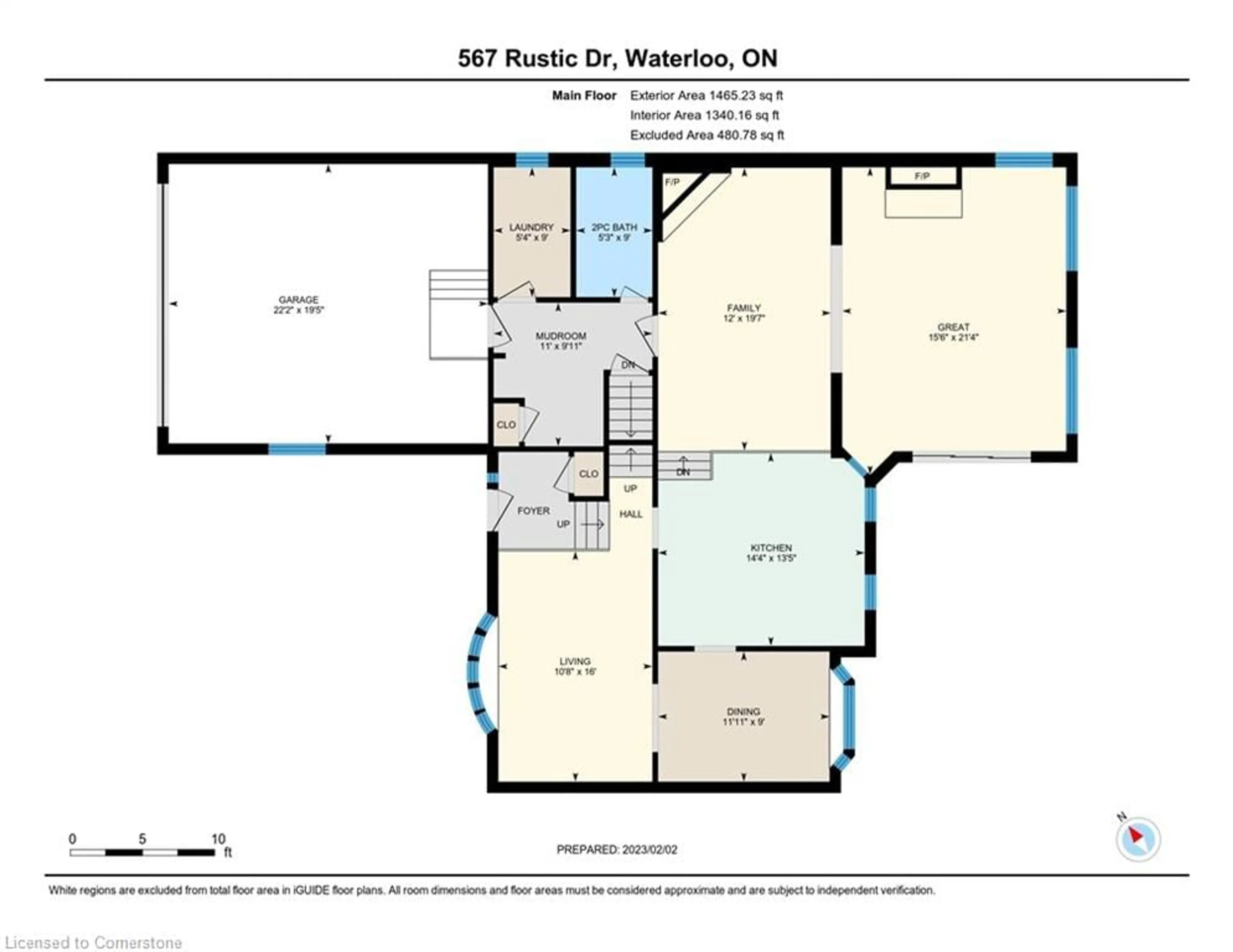 Floor plan for 567 Rustic Dr, Waterloo Ontario N2K 2A4