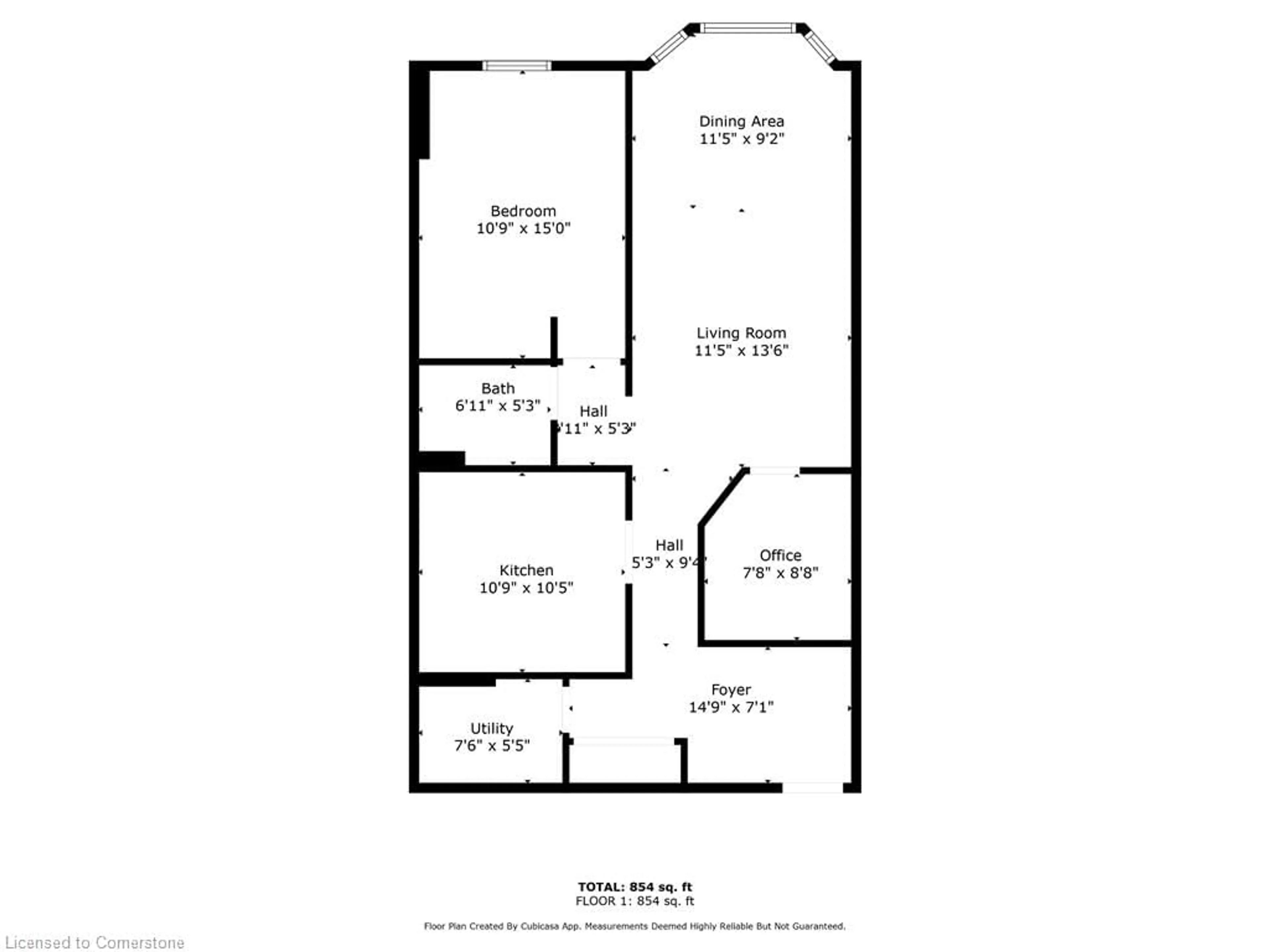 Floor plan for 35 Green Valley Dr #1514, Kitchener Ontario N2P 2A5