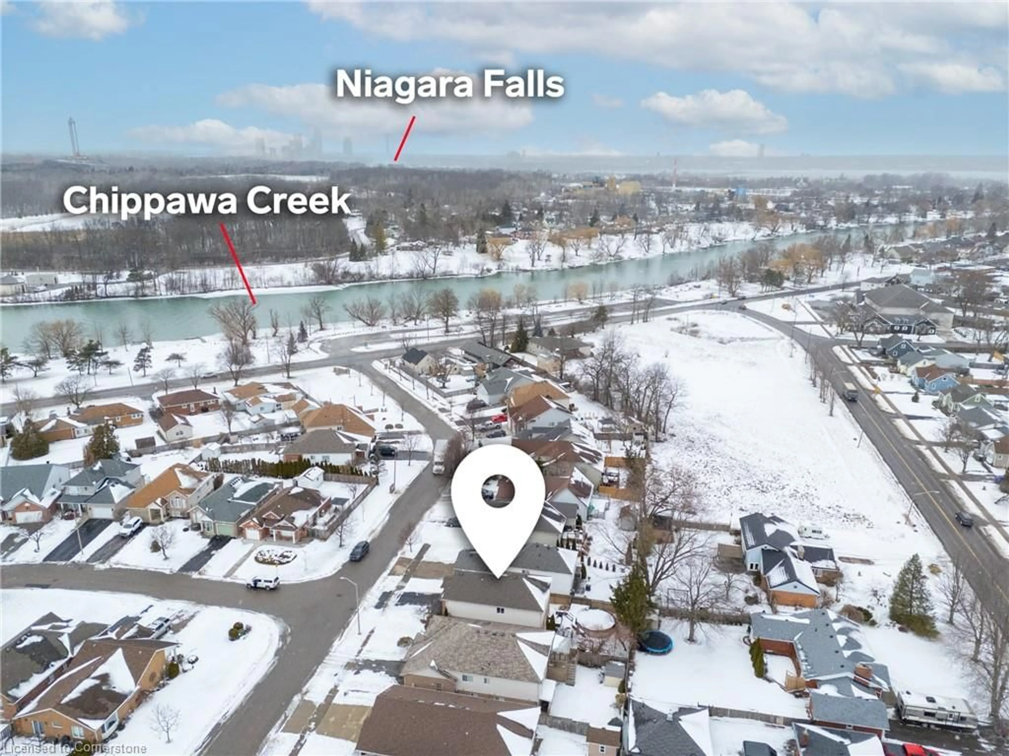 A pic from outside/outdoor area/front of a property/back of a property/a pic from drone, street for 8838 Nassau Ave, Niagara Falls Ontario L2G 7W5