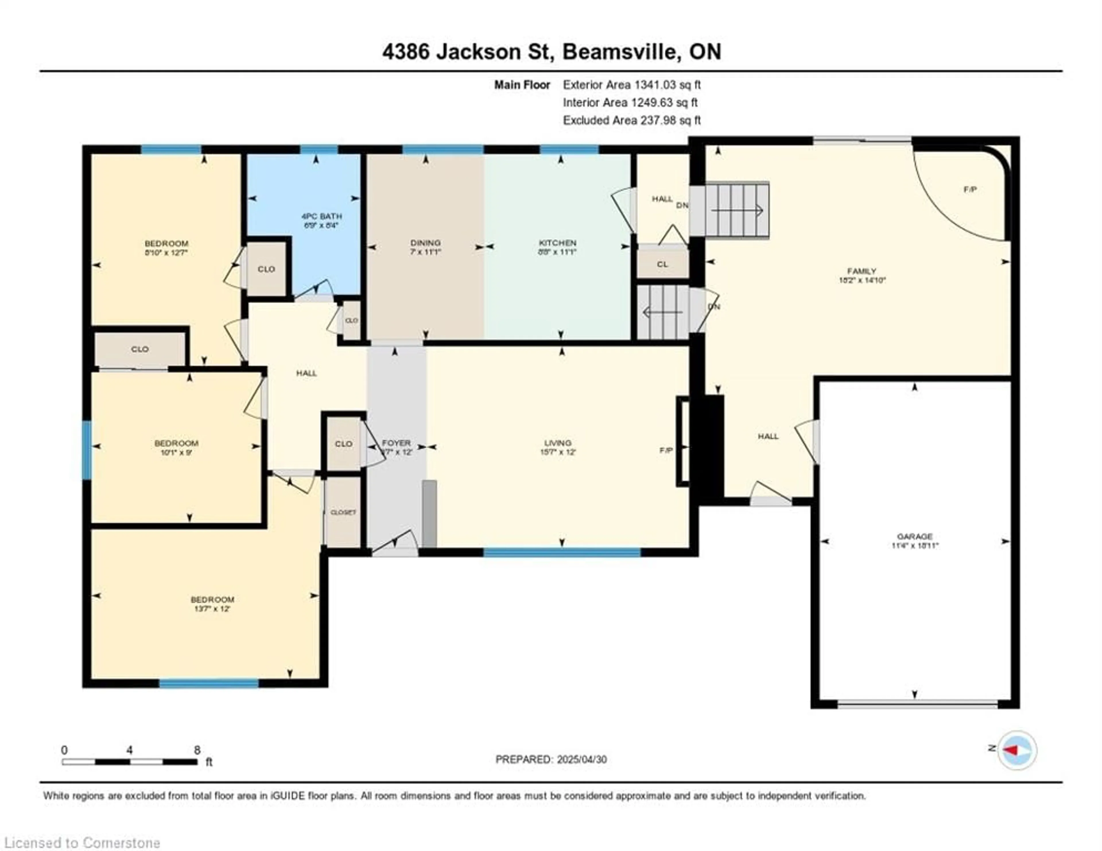 Floor plan for 4386 Jackson St, Beamsville Ontario L3J 0N9
