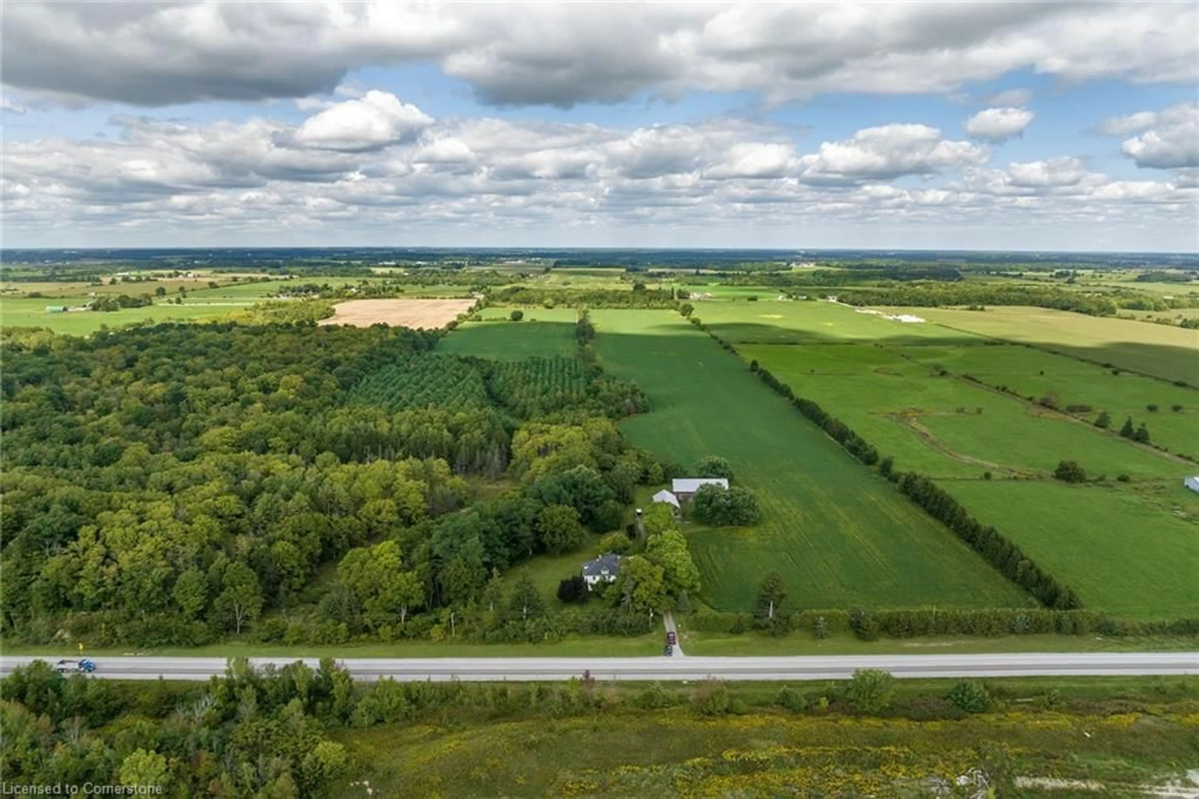 A pic from outside/outdoor area/front of a property/back of a property/a pic from drone, forest/trees view for 1045 St. Johns Rd, Port Dover Ontario N0A 1N1