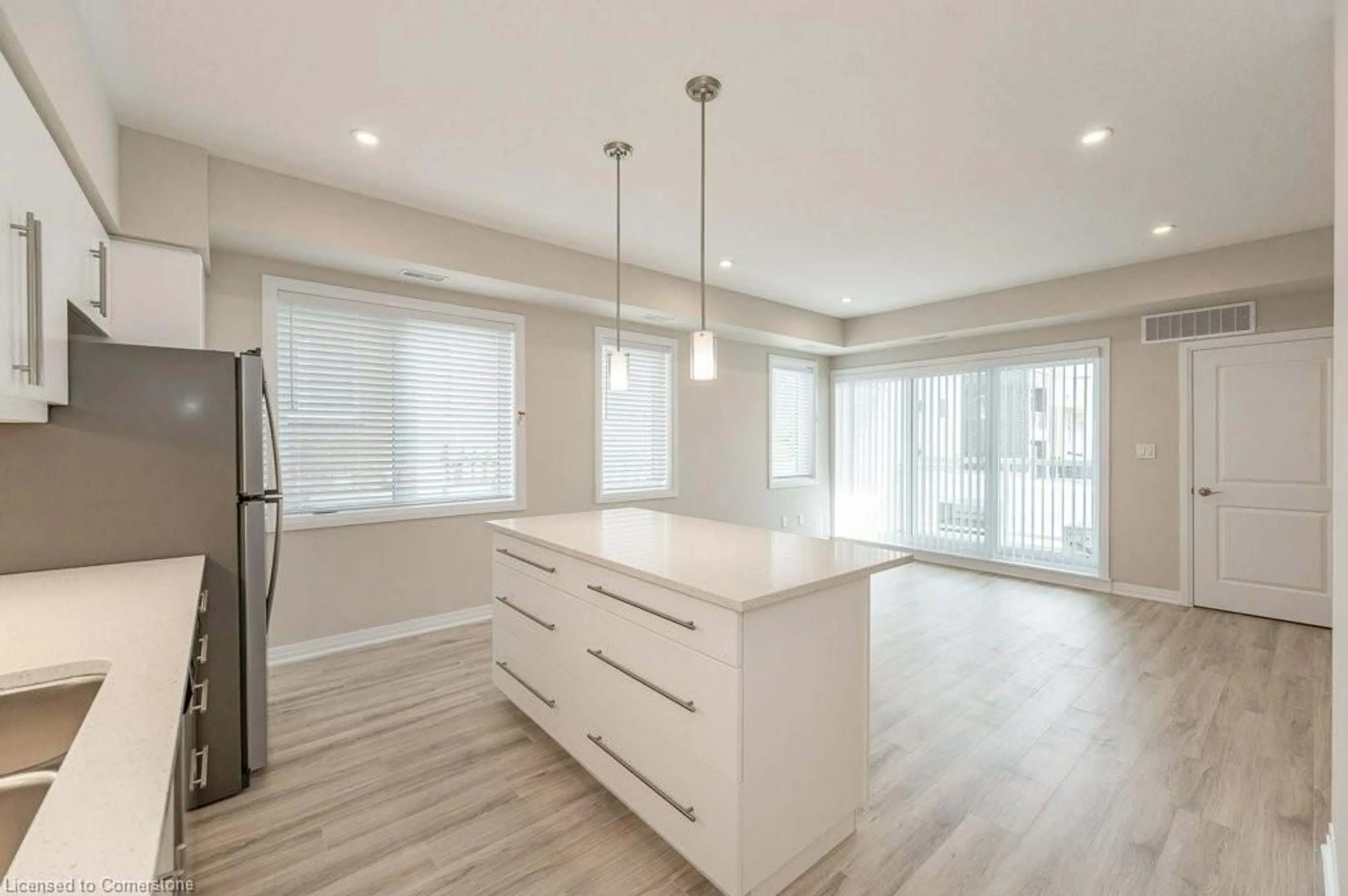 Open concept kitchen, wood/laminate floor for 36 Progress Cres, Kitchener Ontario N2R 0R7