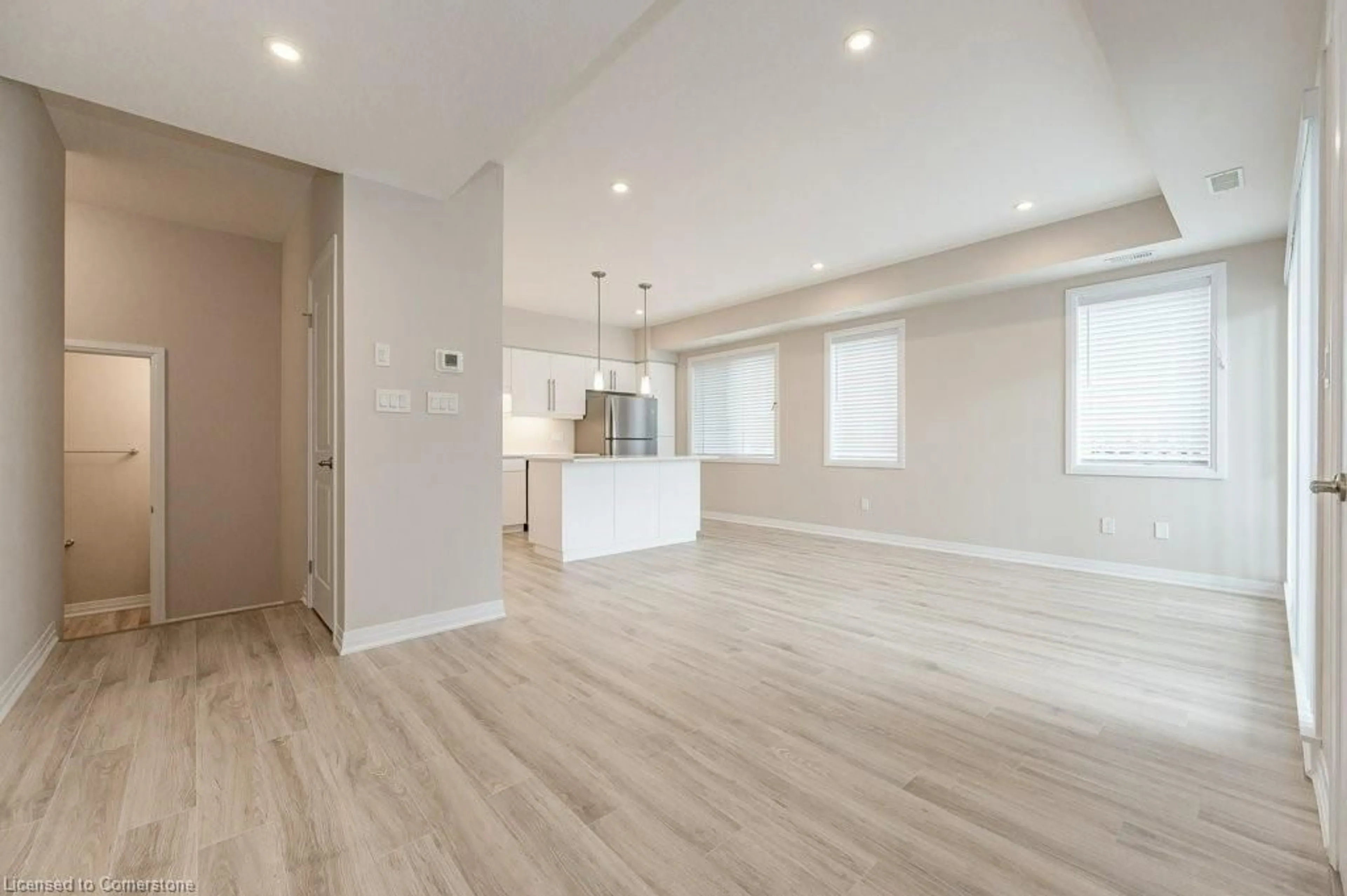 Open concept kitchen, wood/laminate floor for 36 Progress Cres, Kitchener Ontario N2R 0R7