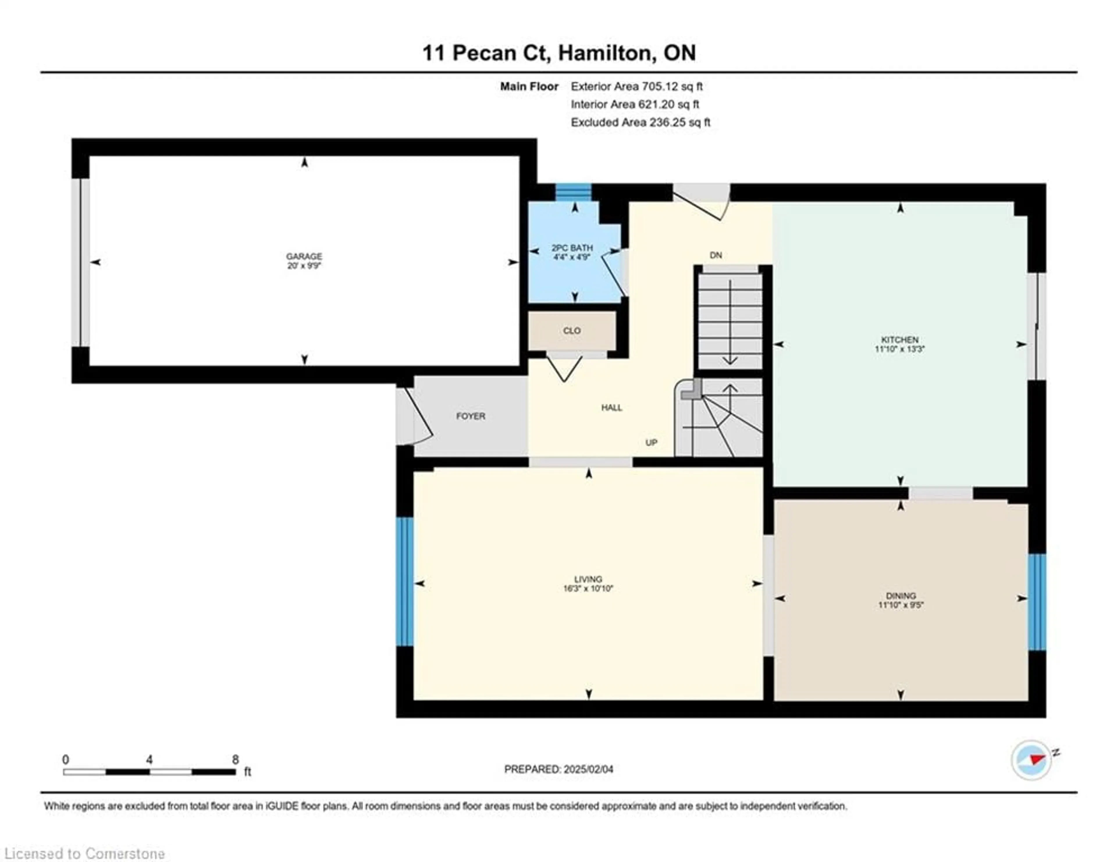 Floor plan for 11 Pecan Crt, Stoney Creek Ontario L8G 4L6