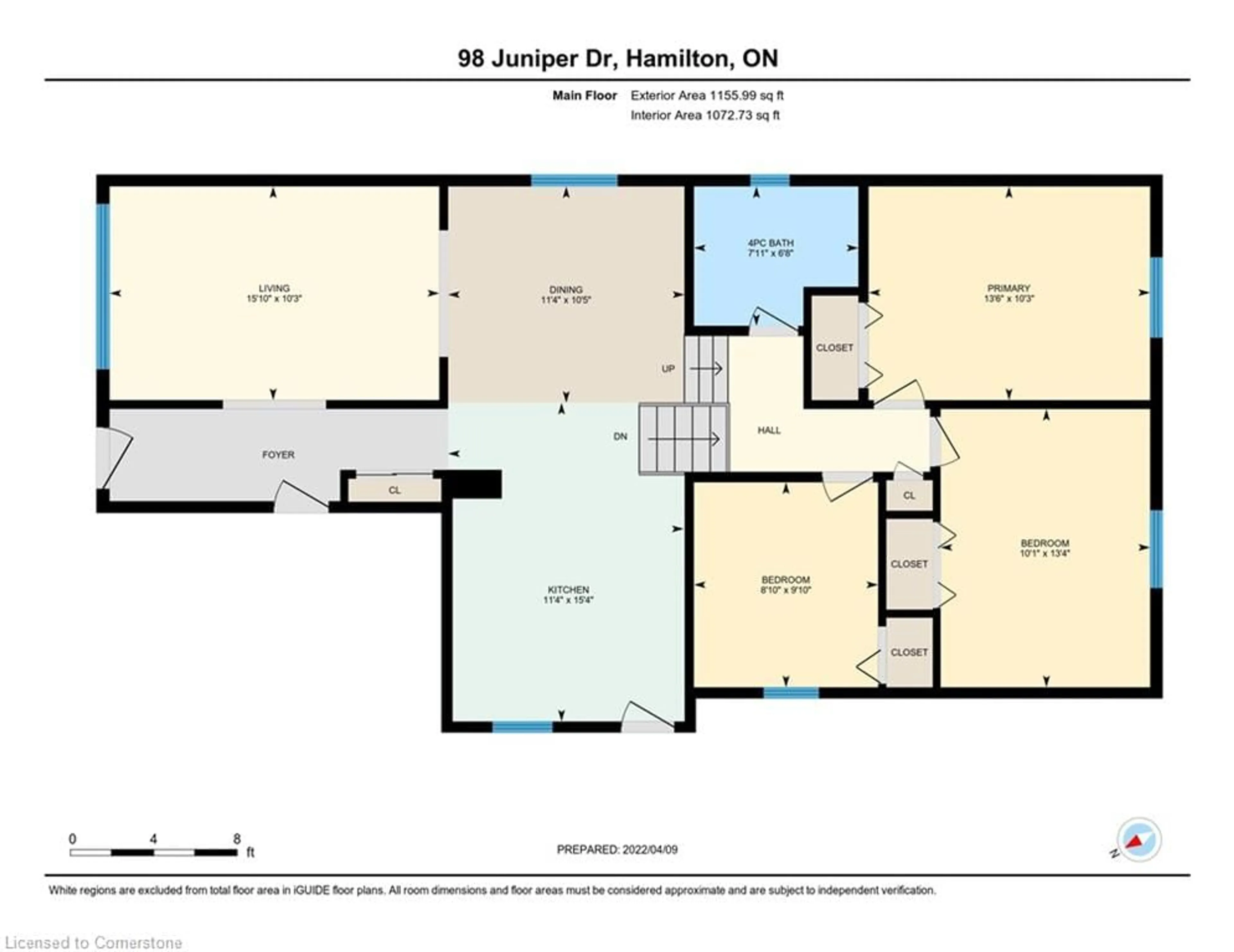 Floor plan for 98 Juniper Dr, Stoney Creek Ontario L8E 4G6