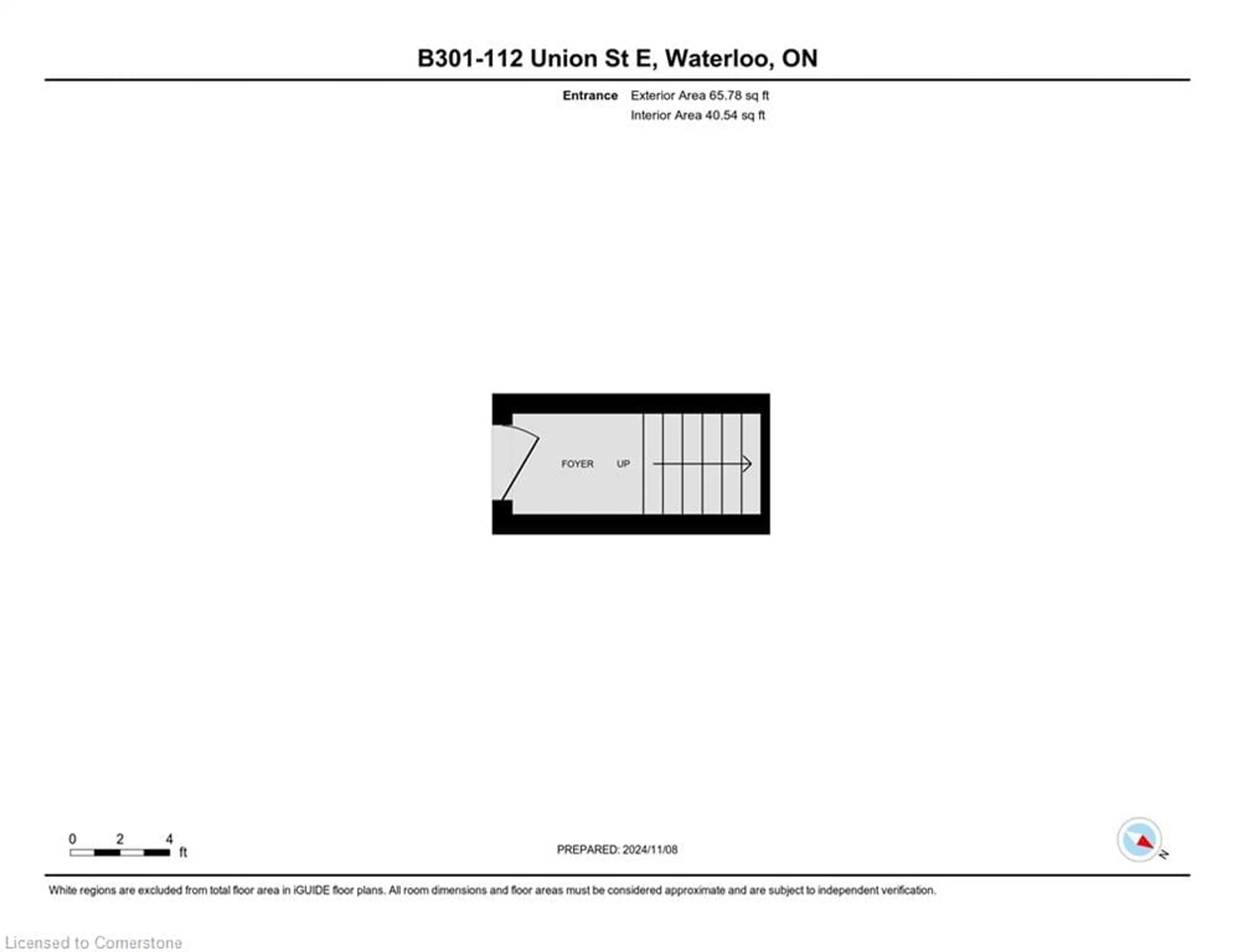 Floor plan for 112 Union St #B301, Waterloo Ontario N2J 0E4