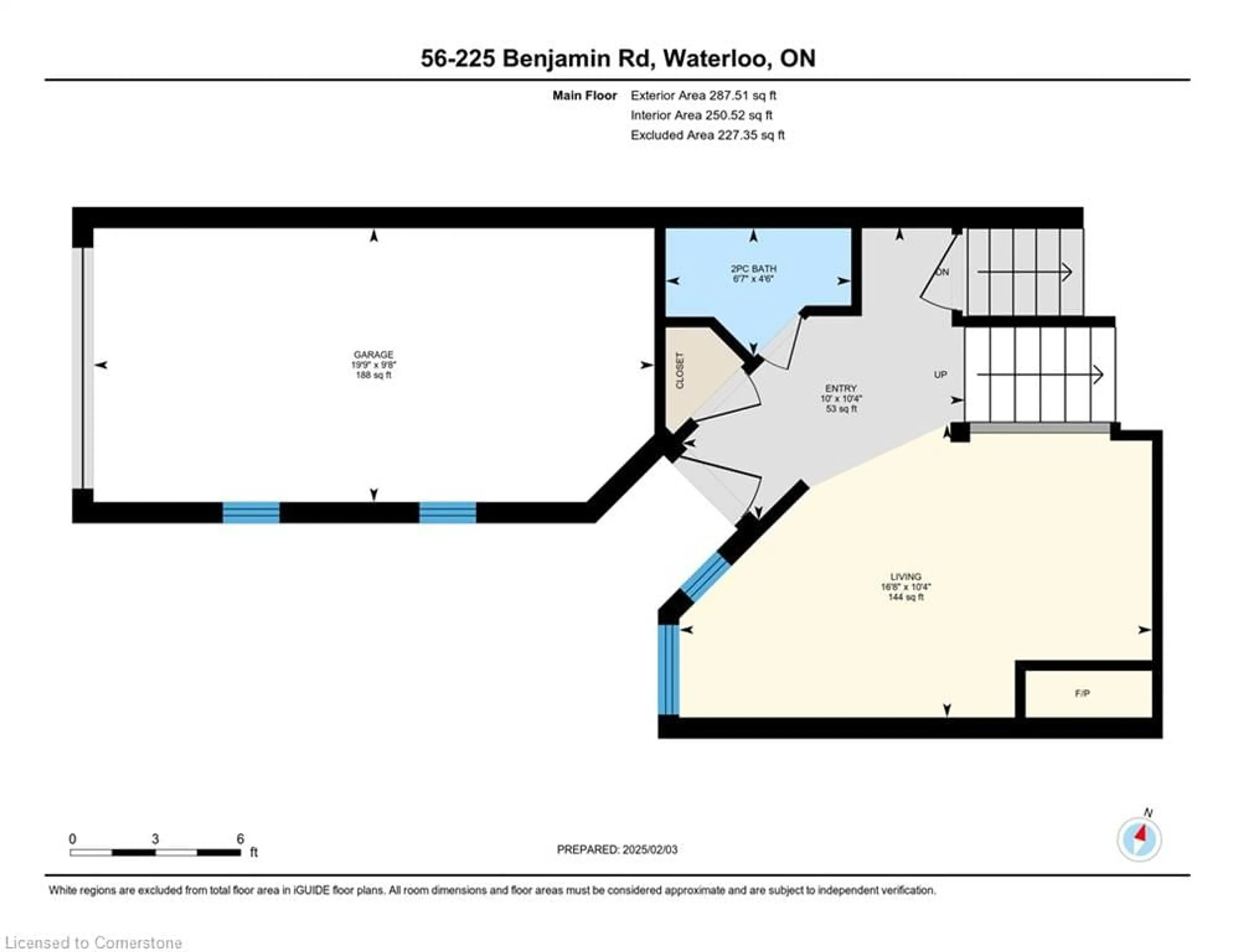 Floor plan for 225 Benjamin Rd #56, Waterloo Ontario N2V 1Z3