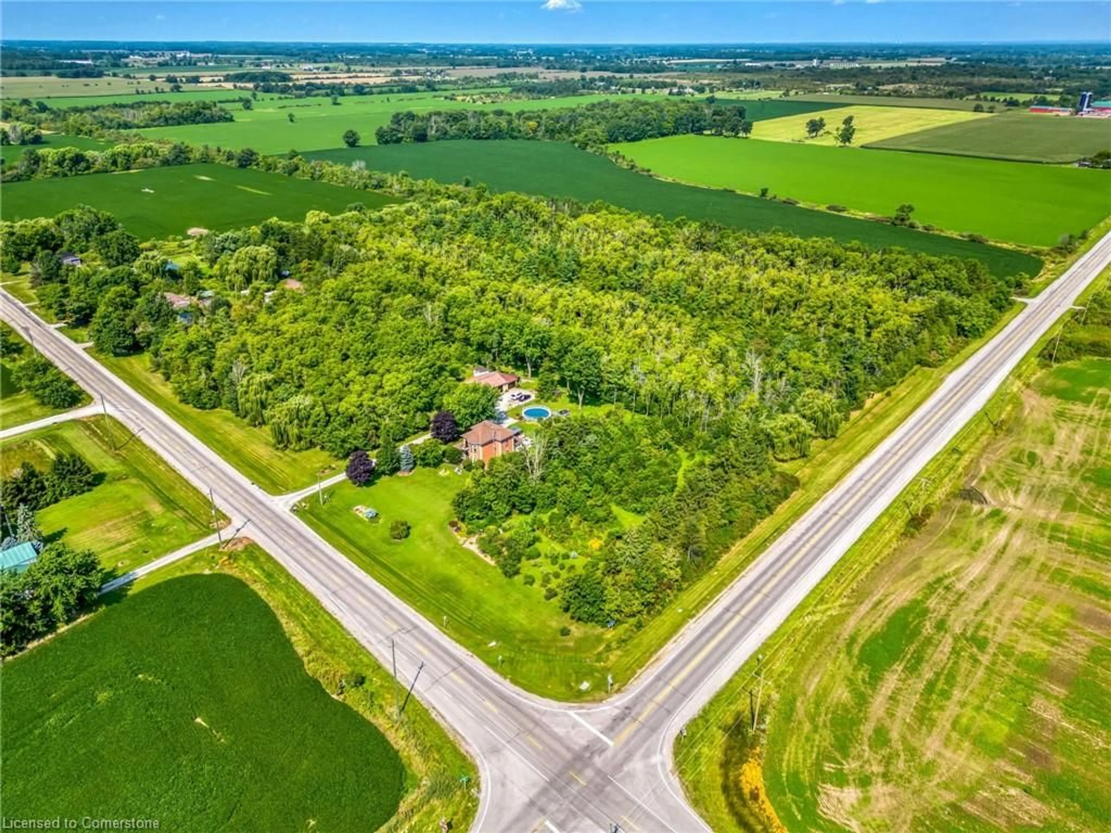 A pic from outside/outdoor area/front of a property/back of a property/a pic from drone, street for 2373 Concession 12 Rd, Hagersville Ontario N0A 1H0