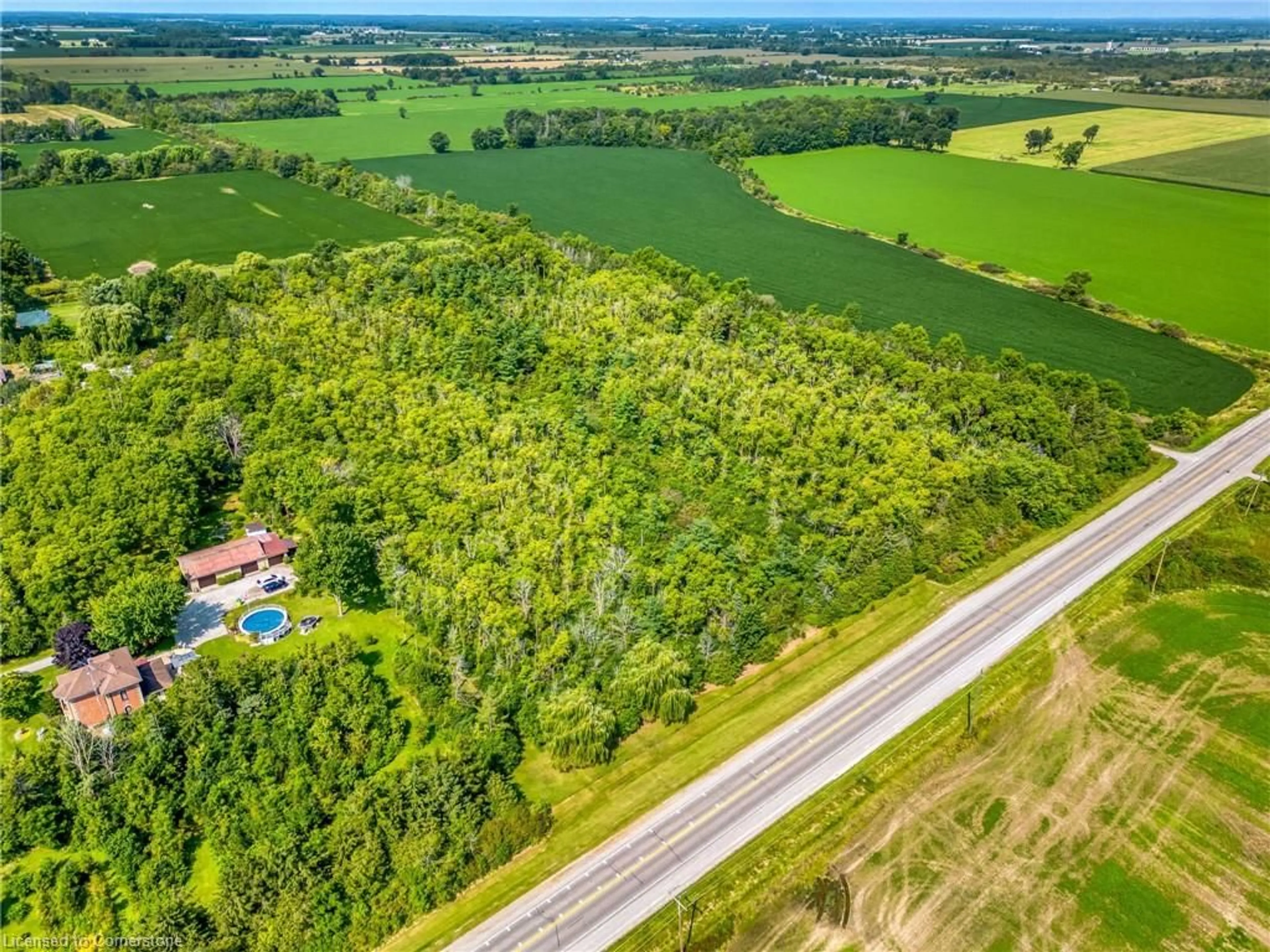 A pic from outside/outdoor area/front of a property/back of a property/a pic from drone, forest/trees view for 2373 Concession 12 Rd, Hagersville Ontario N0A 1H0