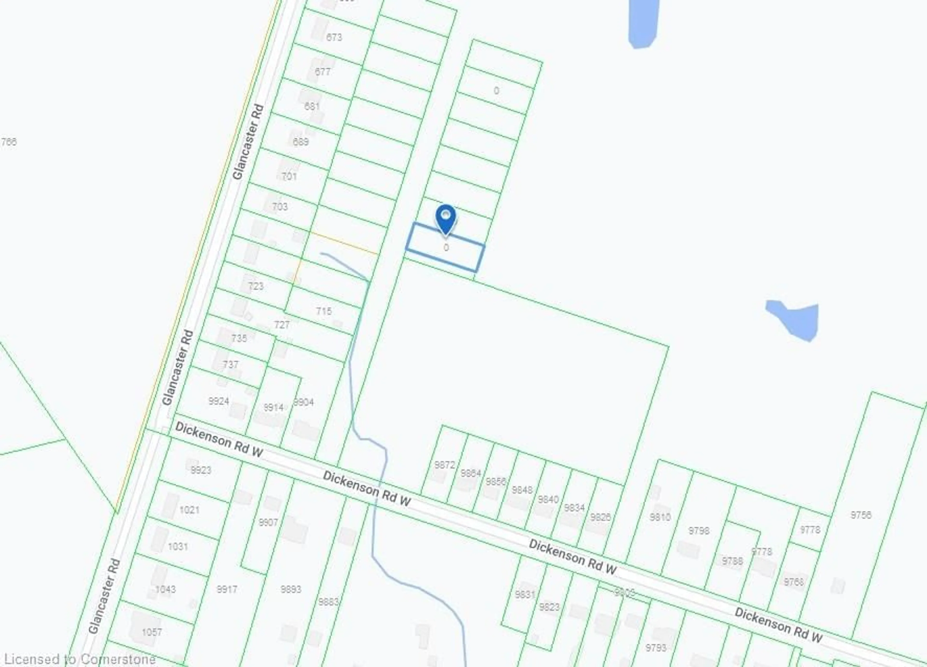 Picture of a map for 0 Dickenson Rd, Hamilton Ontario L0R 1W0