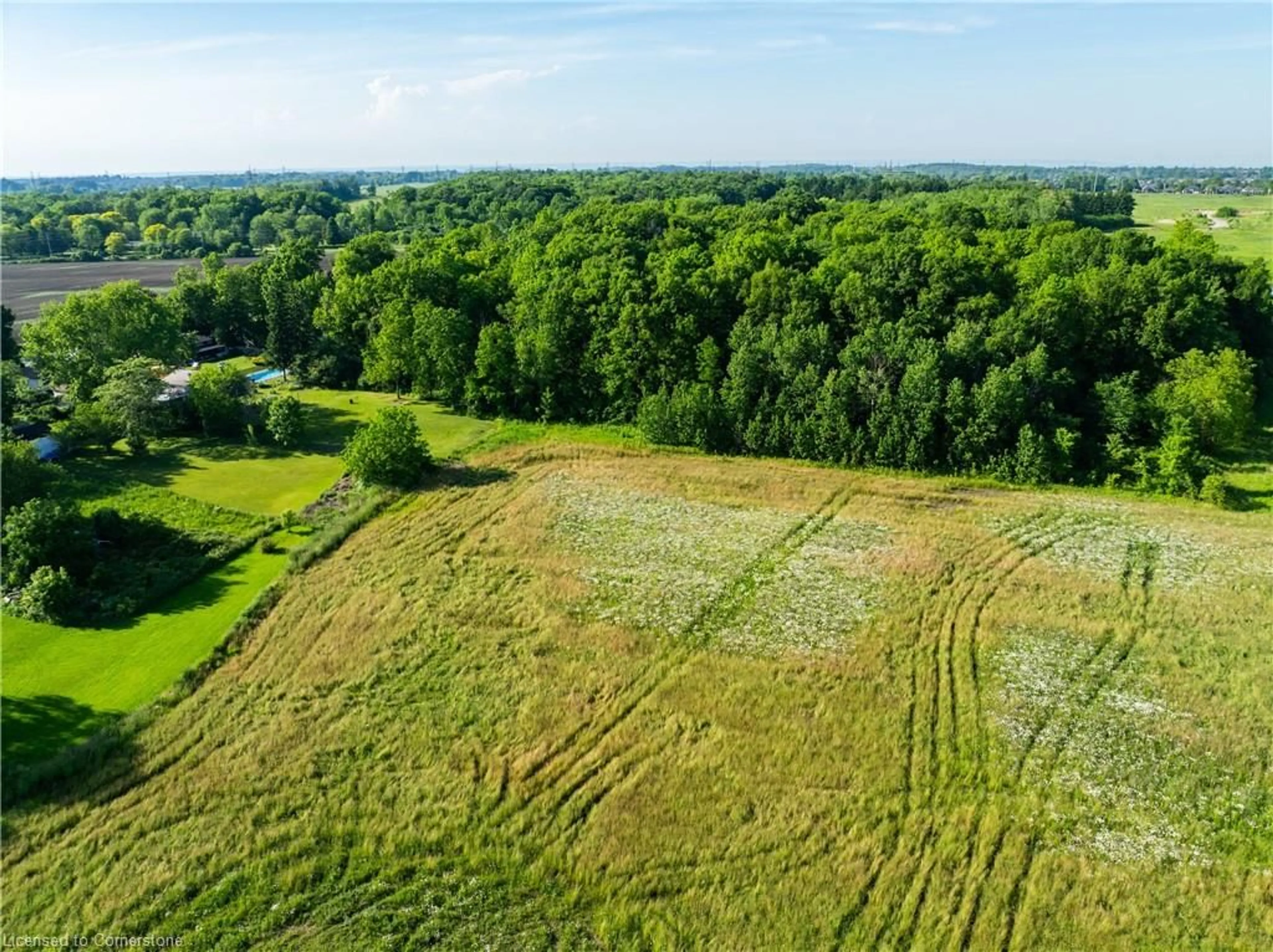 A pic from outside/outdoor area/front of a property/back of a property/a pic from drone, forest/trees view for 0 Dickenson Rd, Hamilton Ontario L0R 1W0