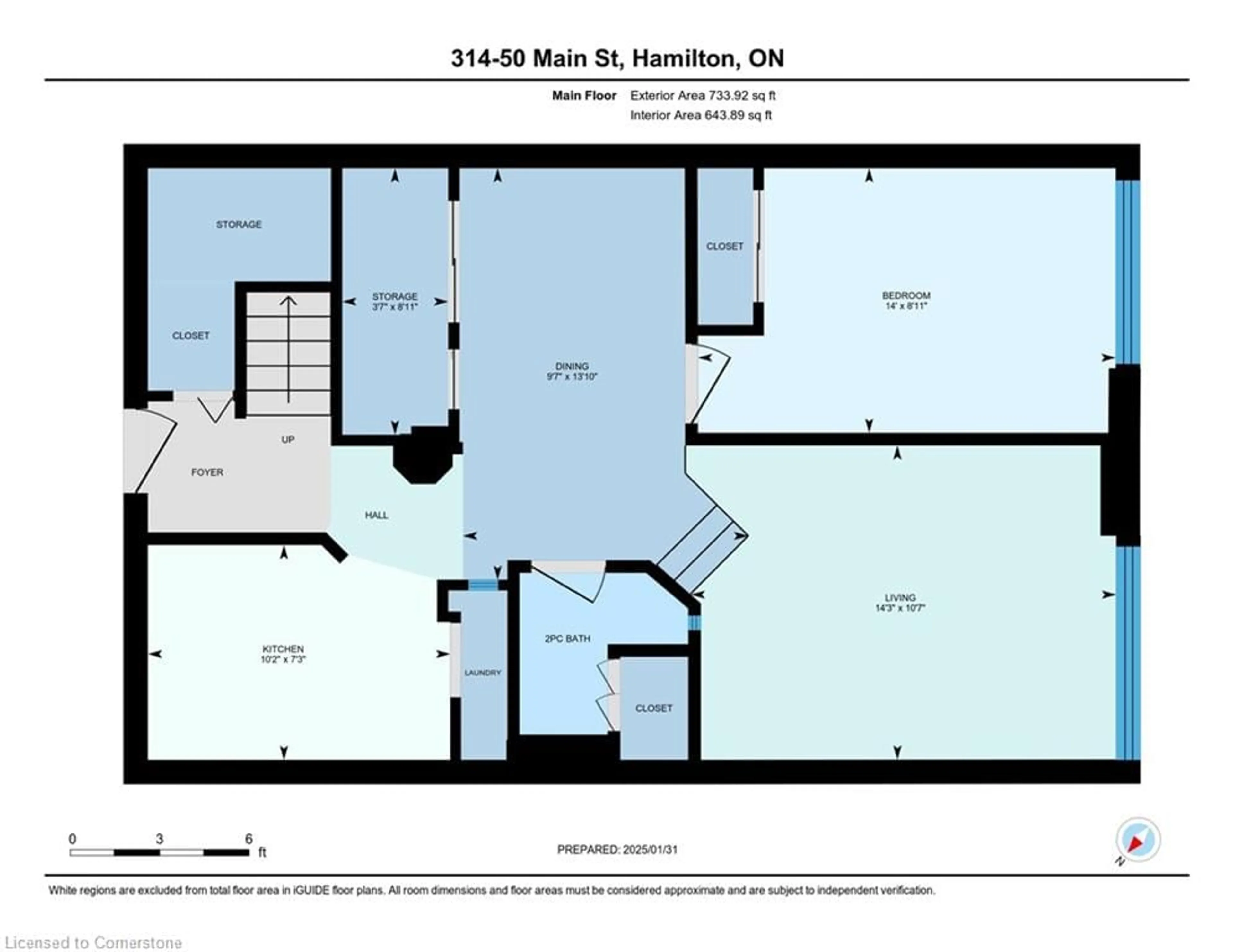 Floor plan for 50 Main St #314, Dundas Ontario L9H 6P8