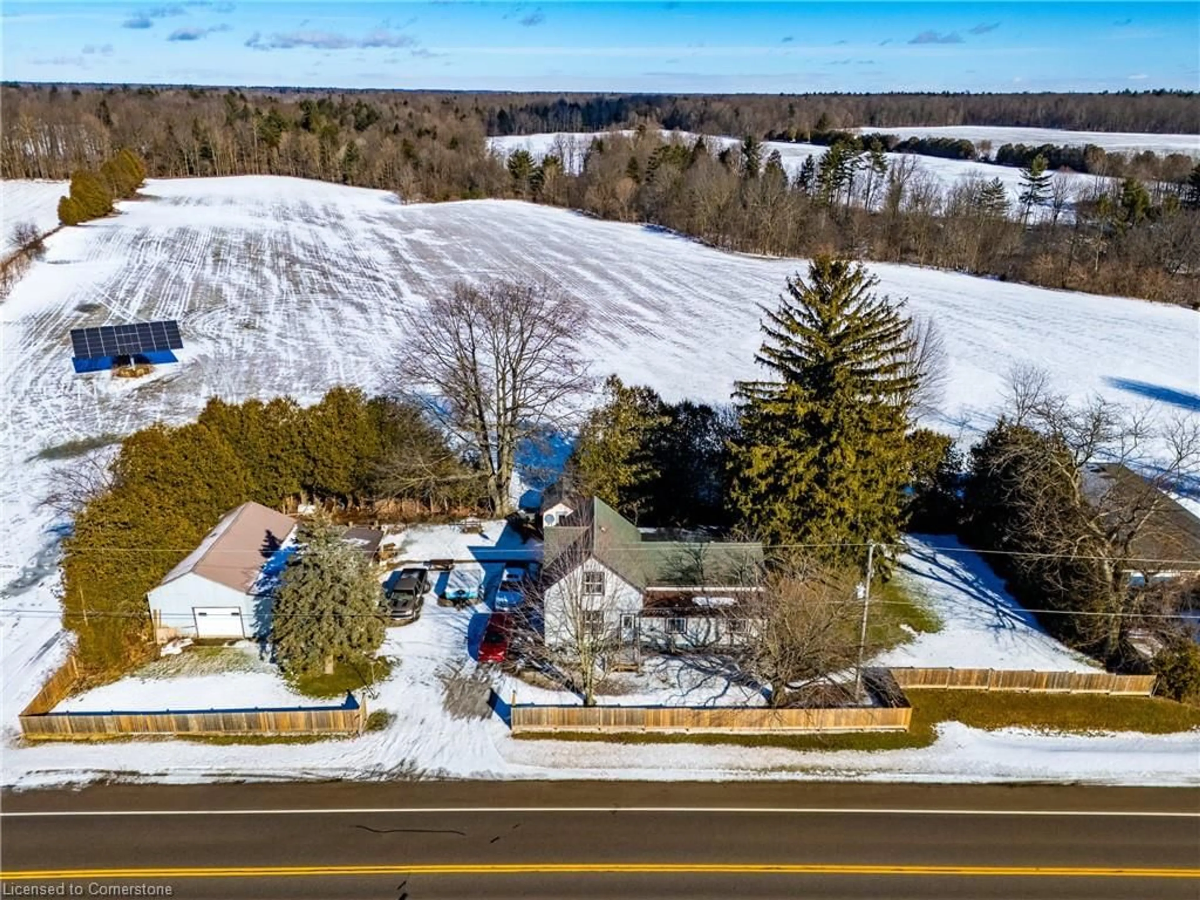 A pic from outside/outdoor area/front of a property/back of a property/a pic from drone, unknown for 57902 Calton Line Line, Vienna Ontario N0S 1Z0