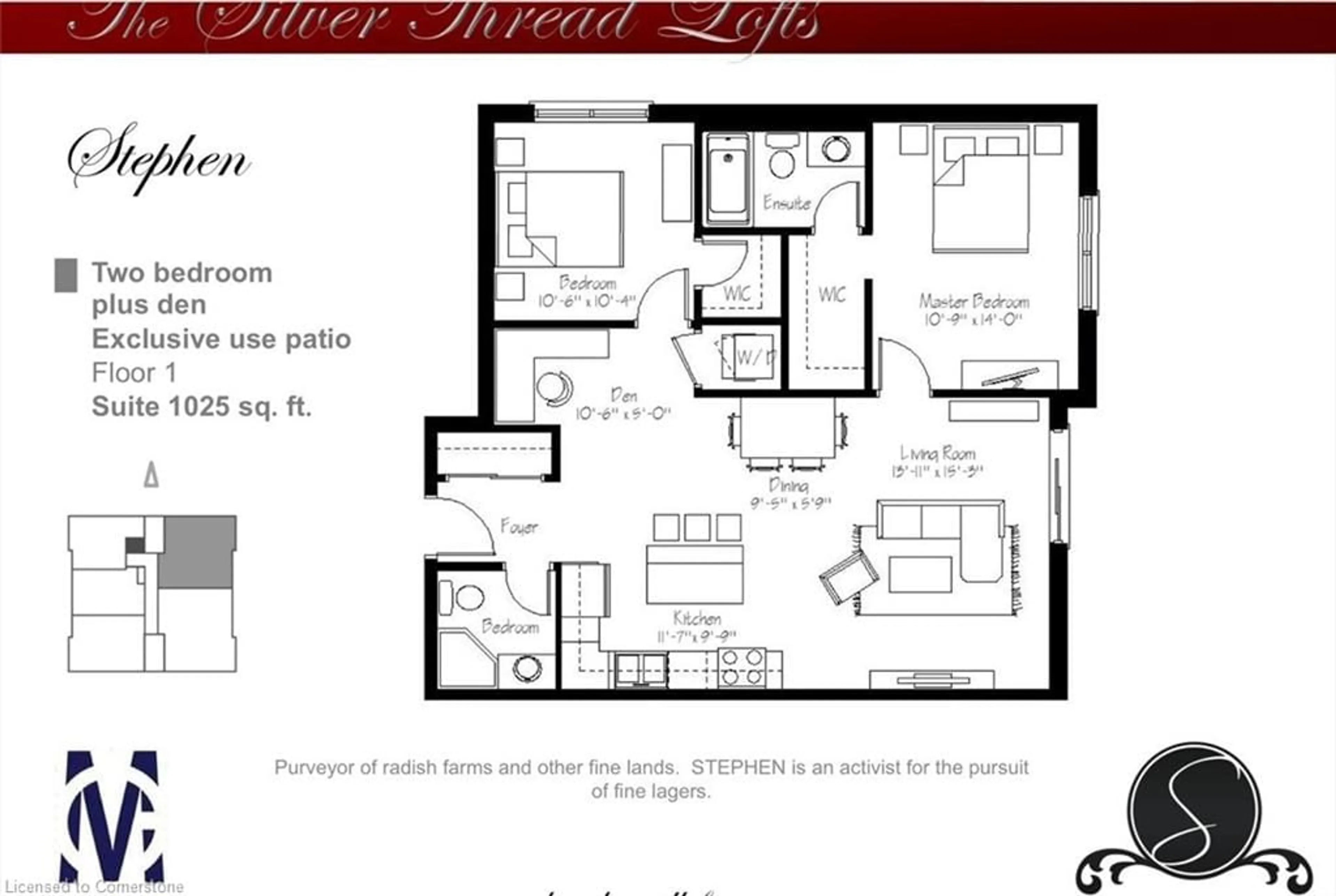 Floor plan for 15 Devitt Ave #101, Waterloo Ontario N2J 1Y6