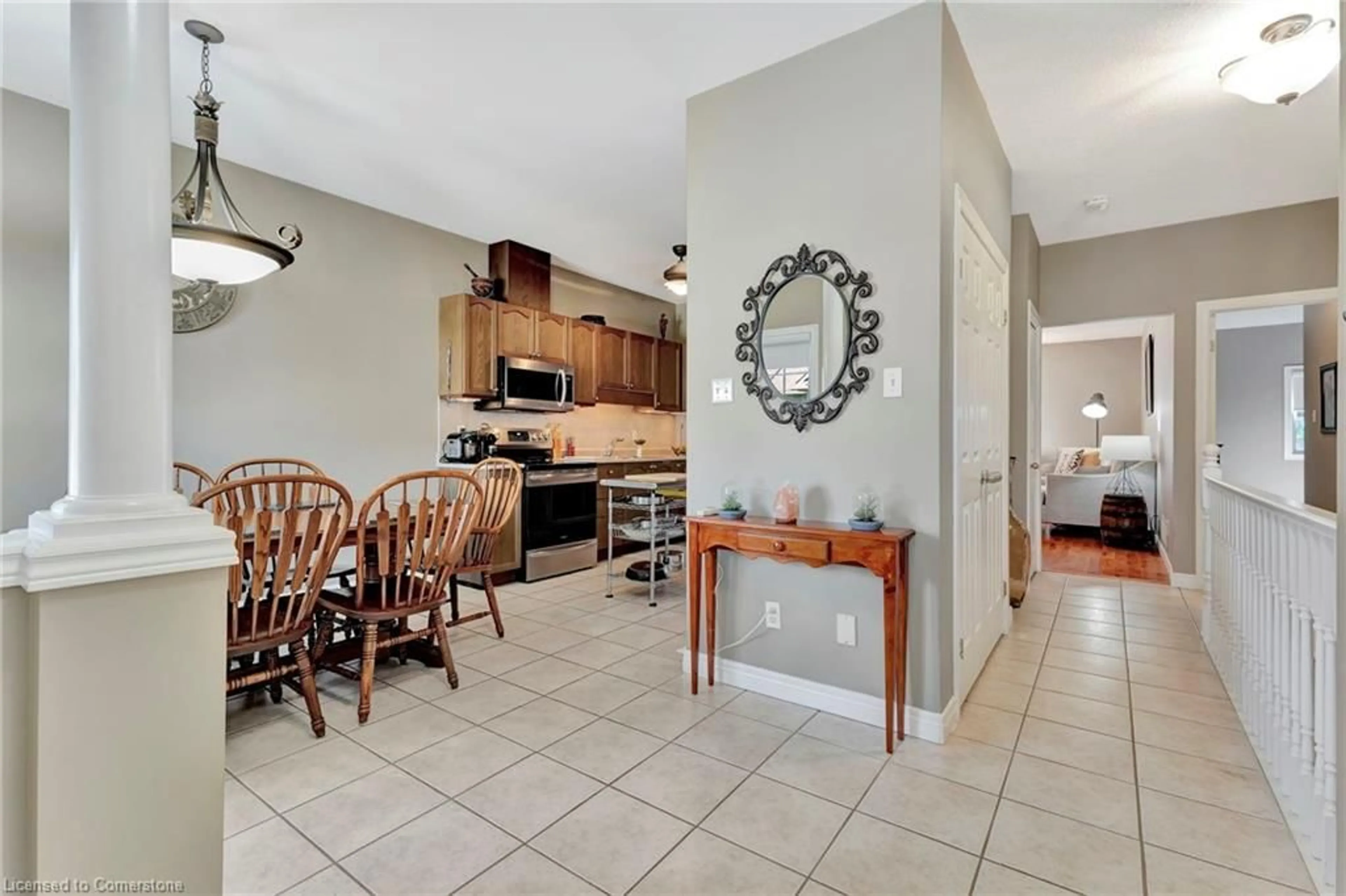 Open concept kitchen, ceramic/tile floor for 34 Southbrook Dr #17, Binbrook Ontario L0R 1C0