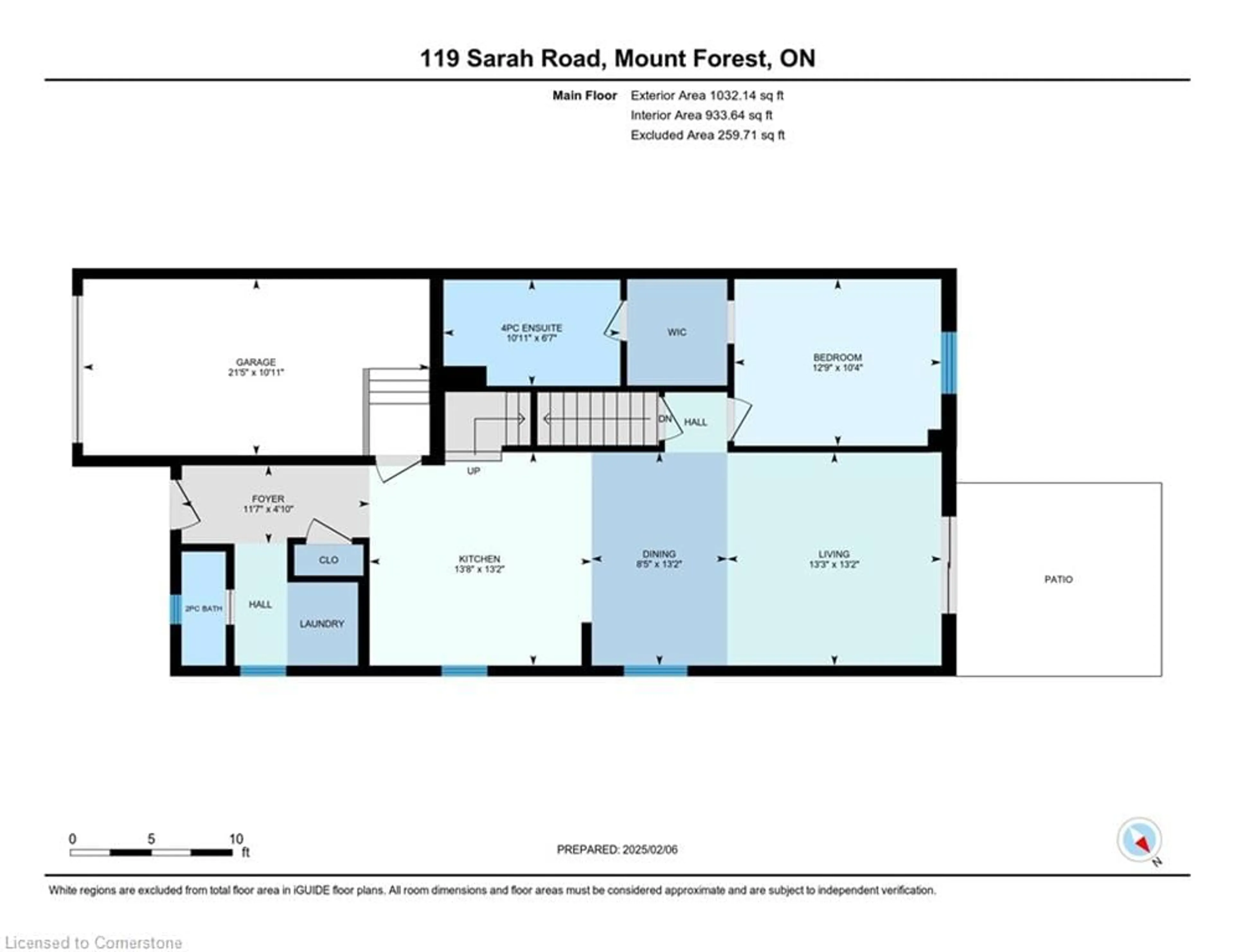 Floor plan for 119 Sarah Road Rd, Mount Forest Ontario N0G 2L2