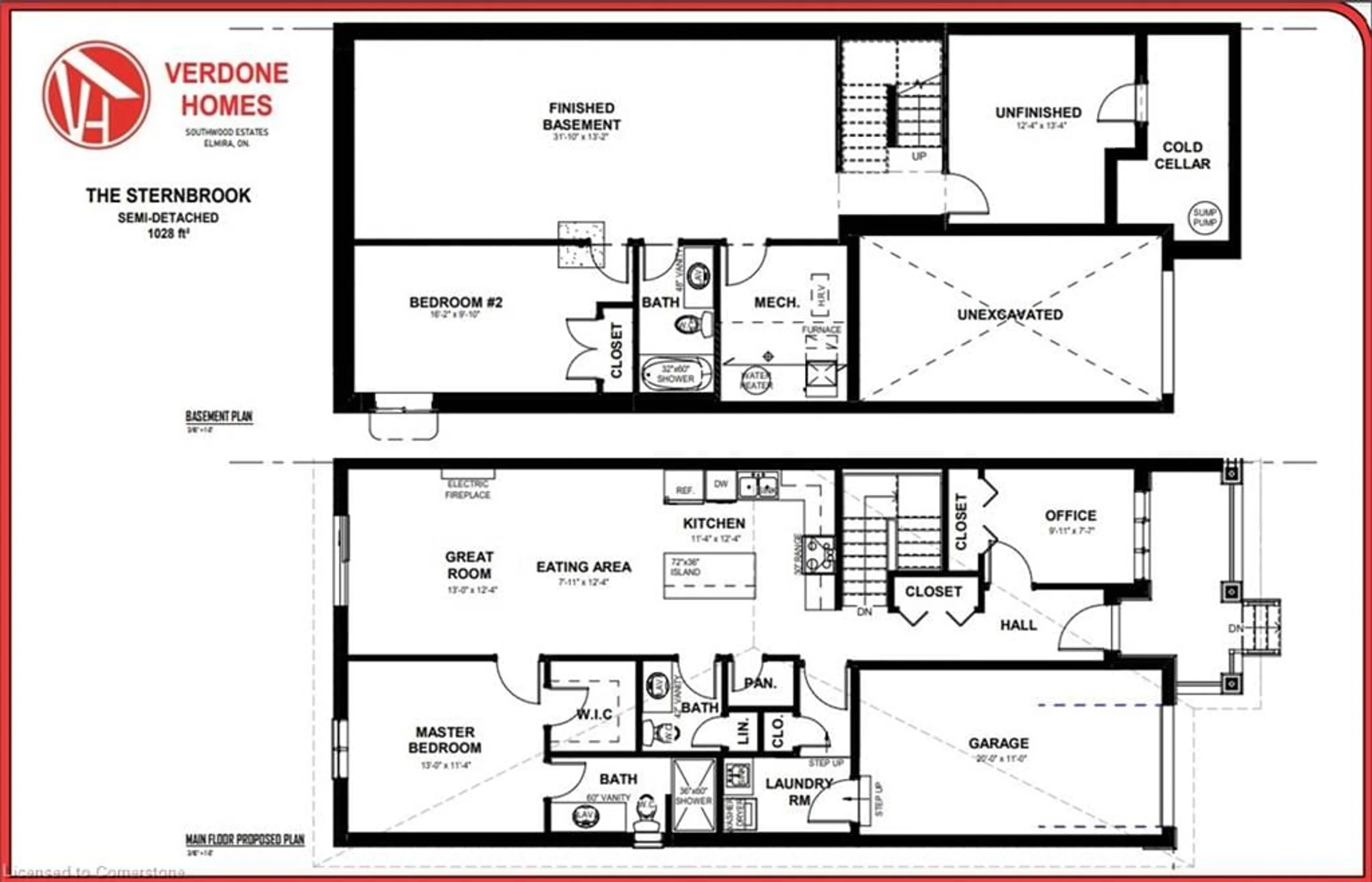 Floor plan for 124 South Parkwood Blvd, Elmira Ontario N3B 0E6